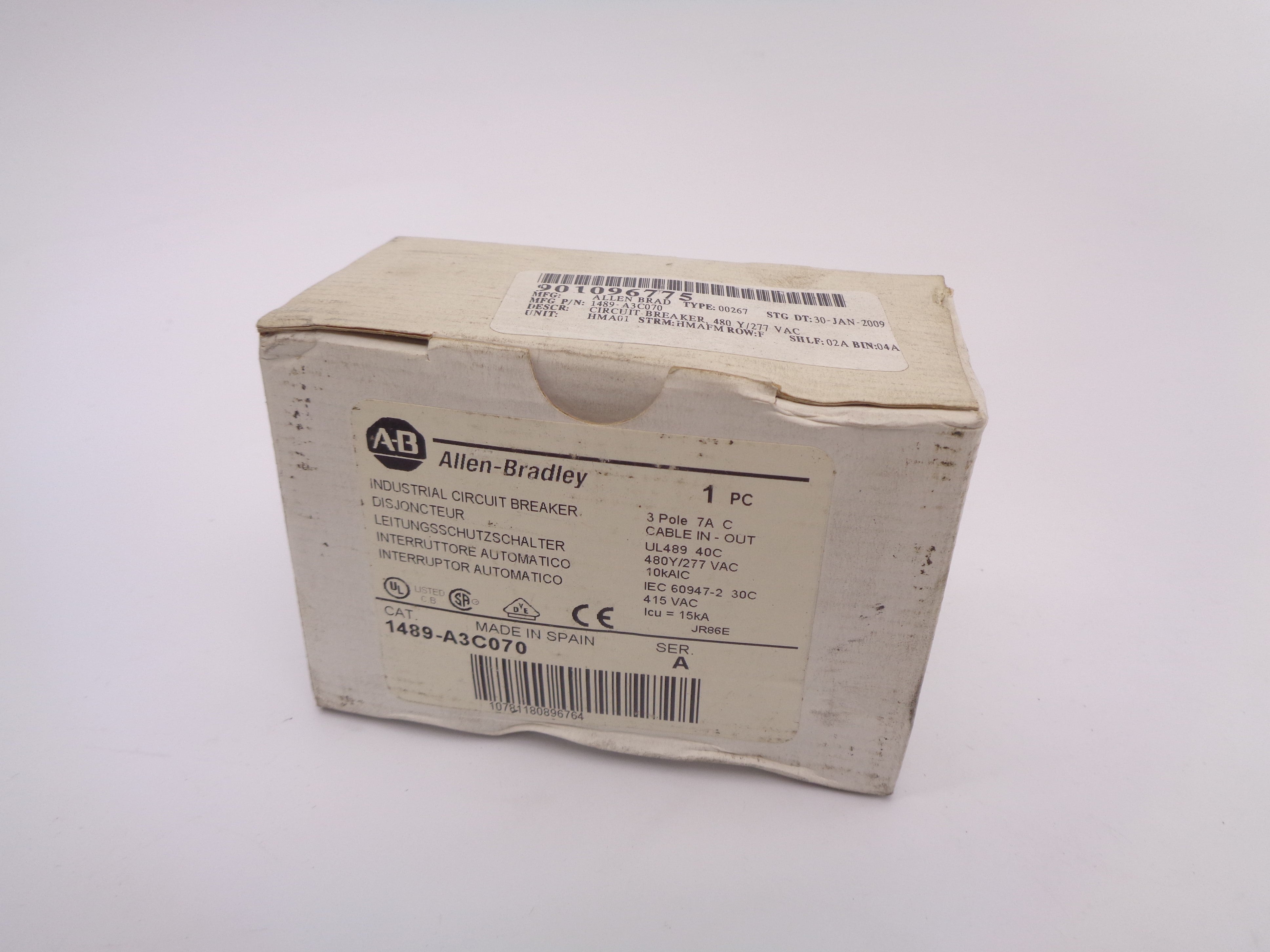 ALLEN BRADLEY 1489-A3C070 SER. A 277VAC 7A NSMP