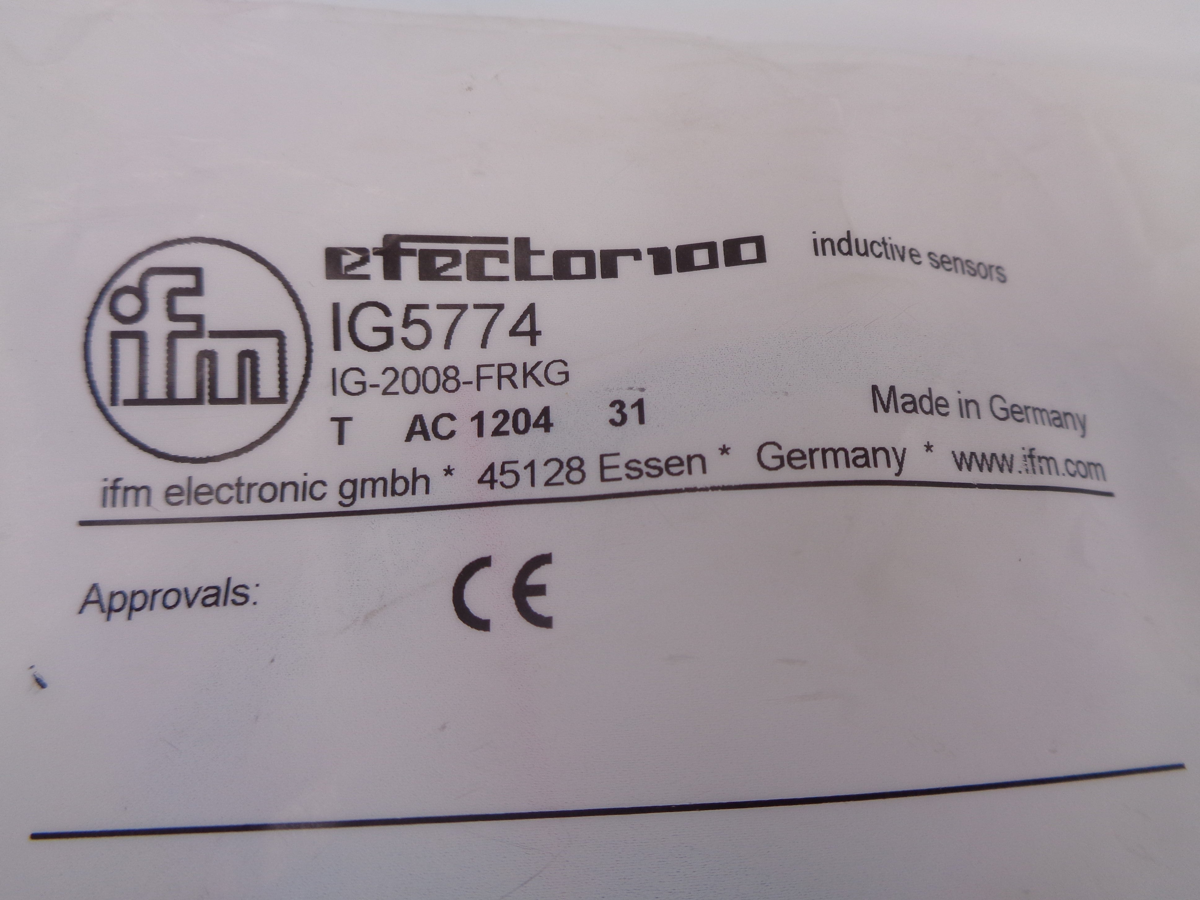 IFM EFECTOR IG5774 IG-2008-FRKG NSMP