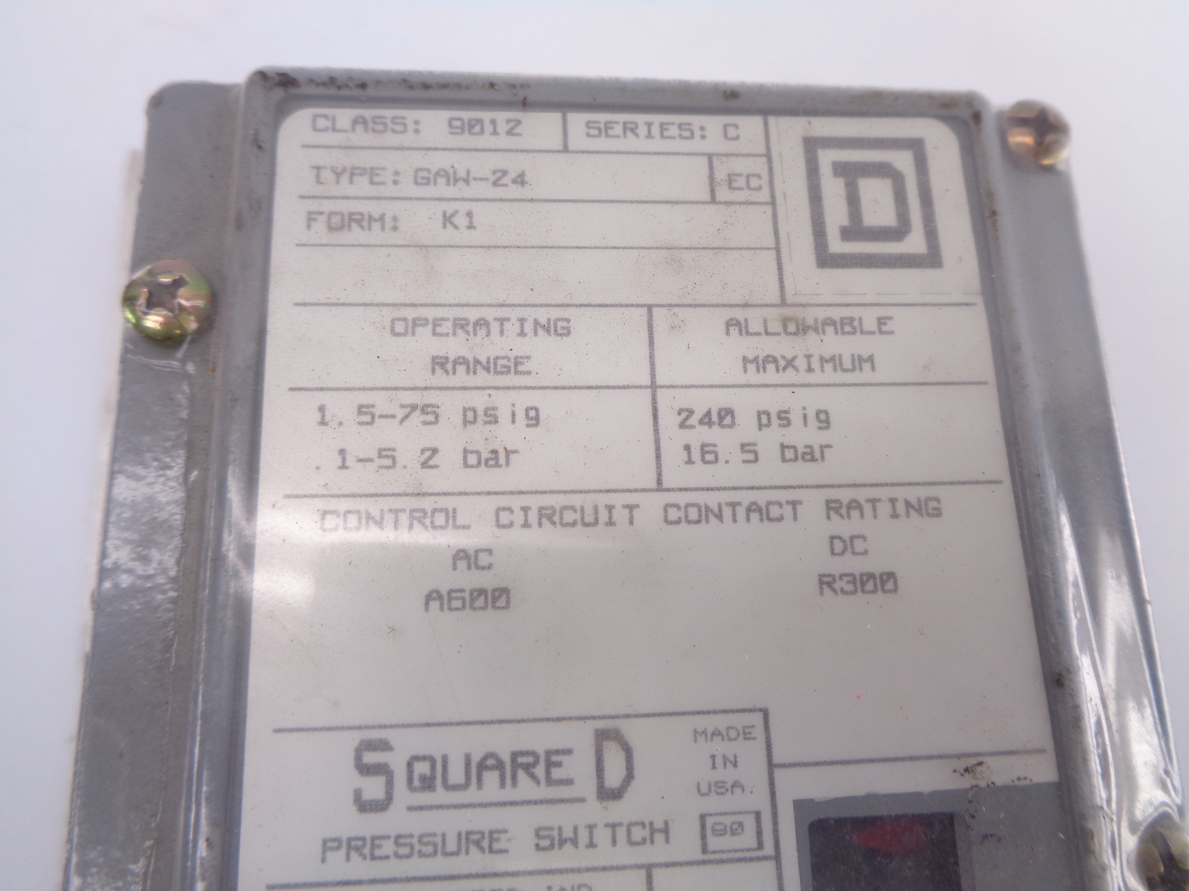 SQUARE D 9012GAW-24 NSNP