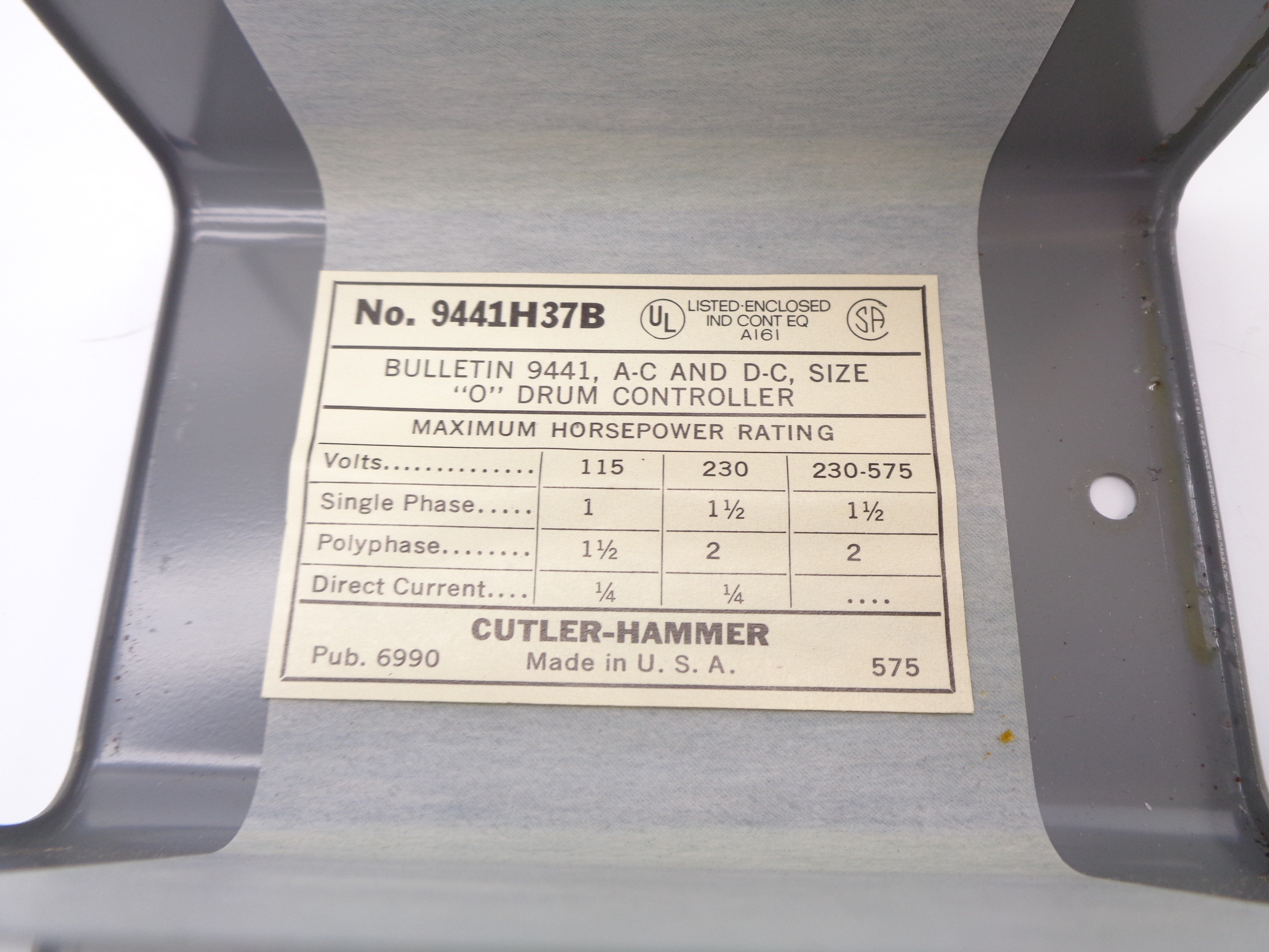 CUTLER HAMMER 9441H37B UNMP