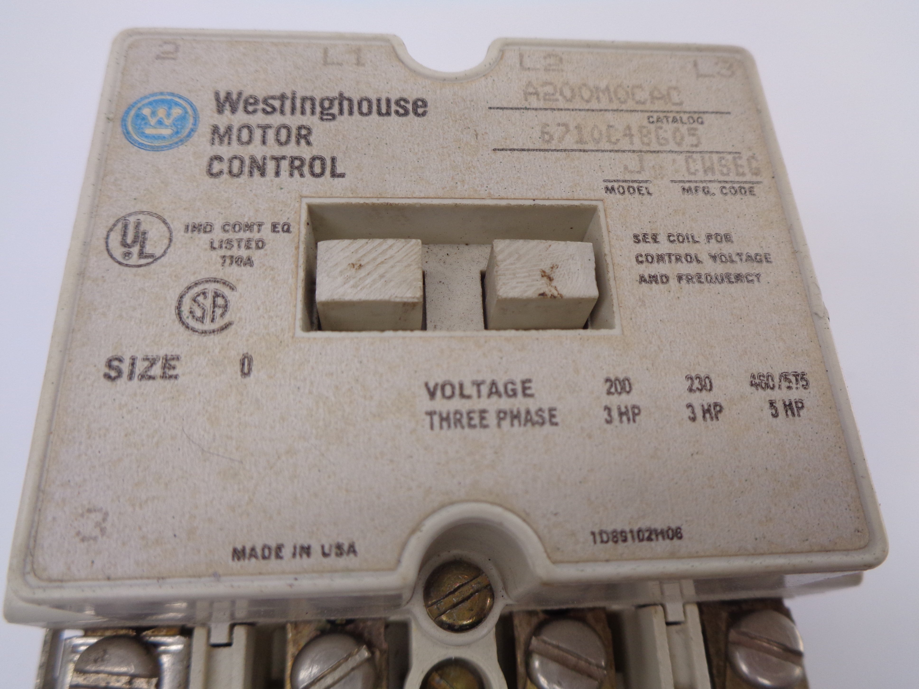 WESTINGHOUSE A200M0CAC UNMP