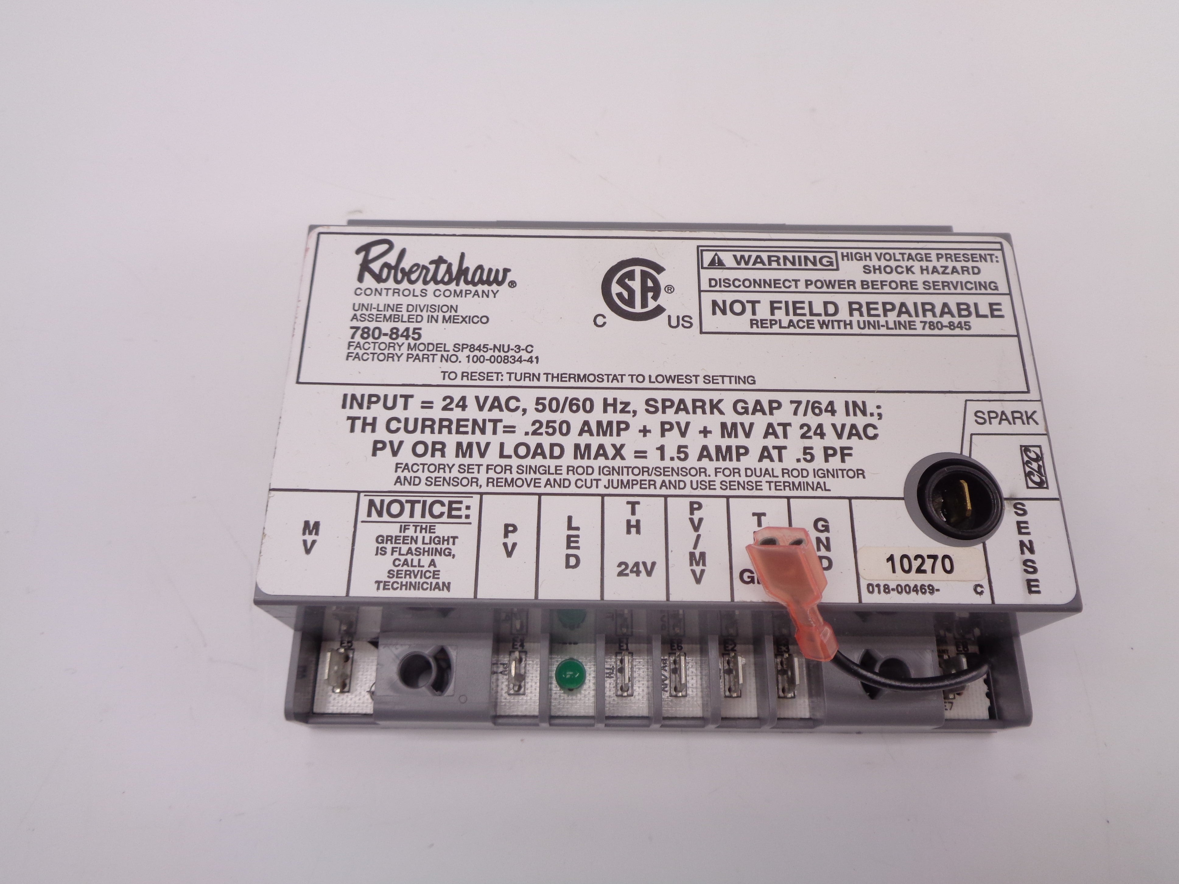 ROBERTSHAW SP845-NU-3-C UNMP