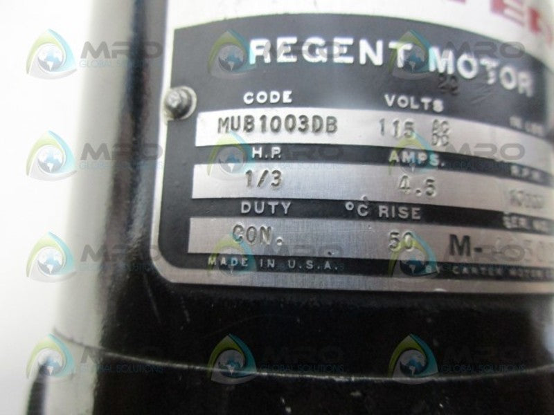 CARTER MUB1003DB REGENT MOTOR *USED*