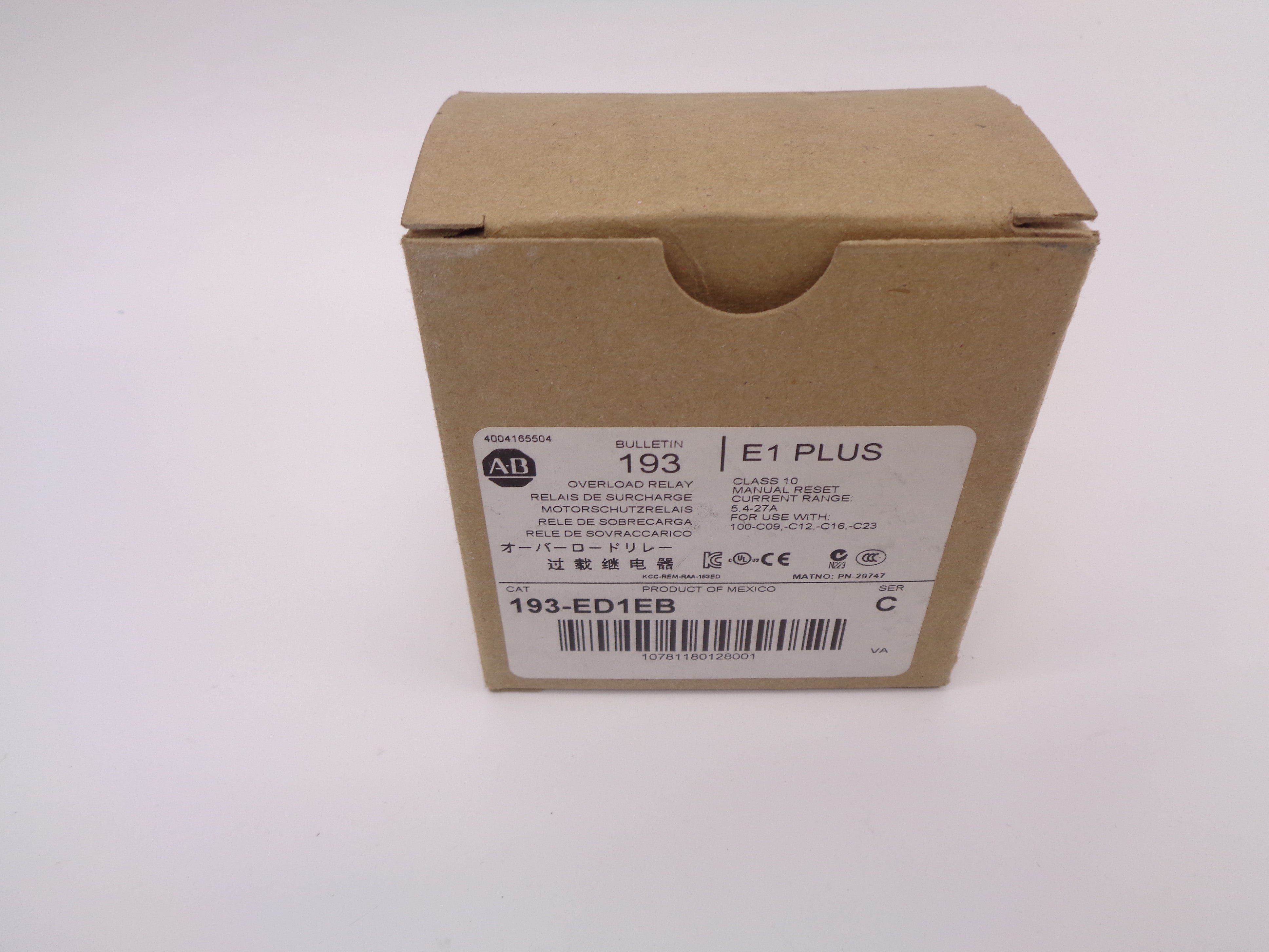 ALLEN BRADLEY 193-ED1EB SER. C (BR/WH) NSMP