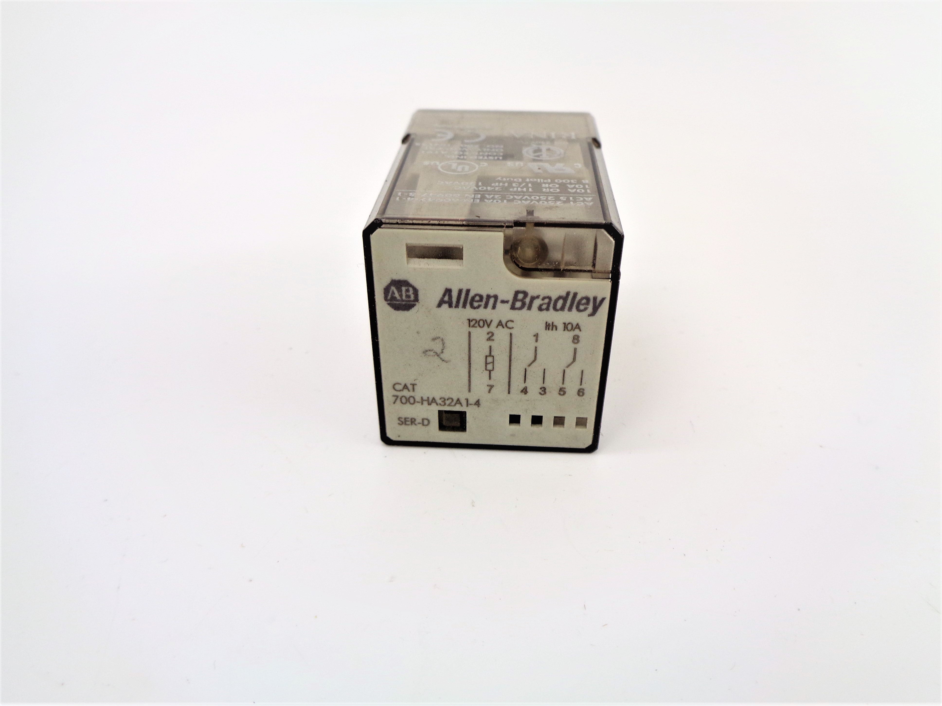 ALLEN BRADLEY 700-HA32A-1-4 SER. D 10A 120V UNMP