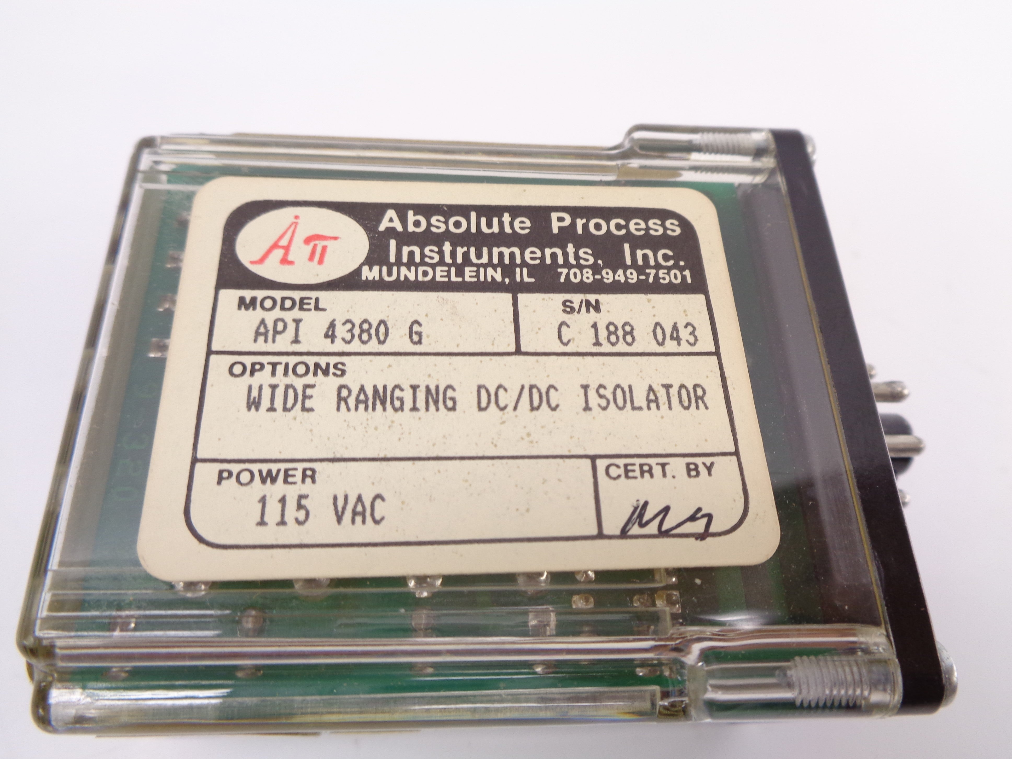 ABSOLUTE PROCESS INSTRUMENTS API4380G NSNP