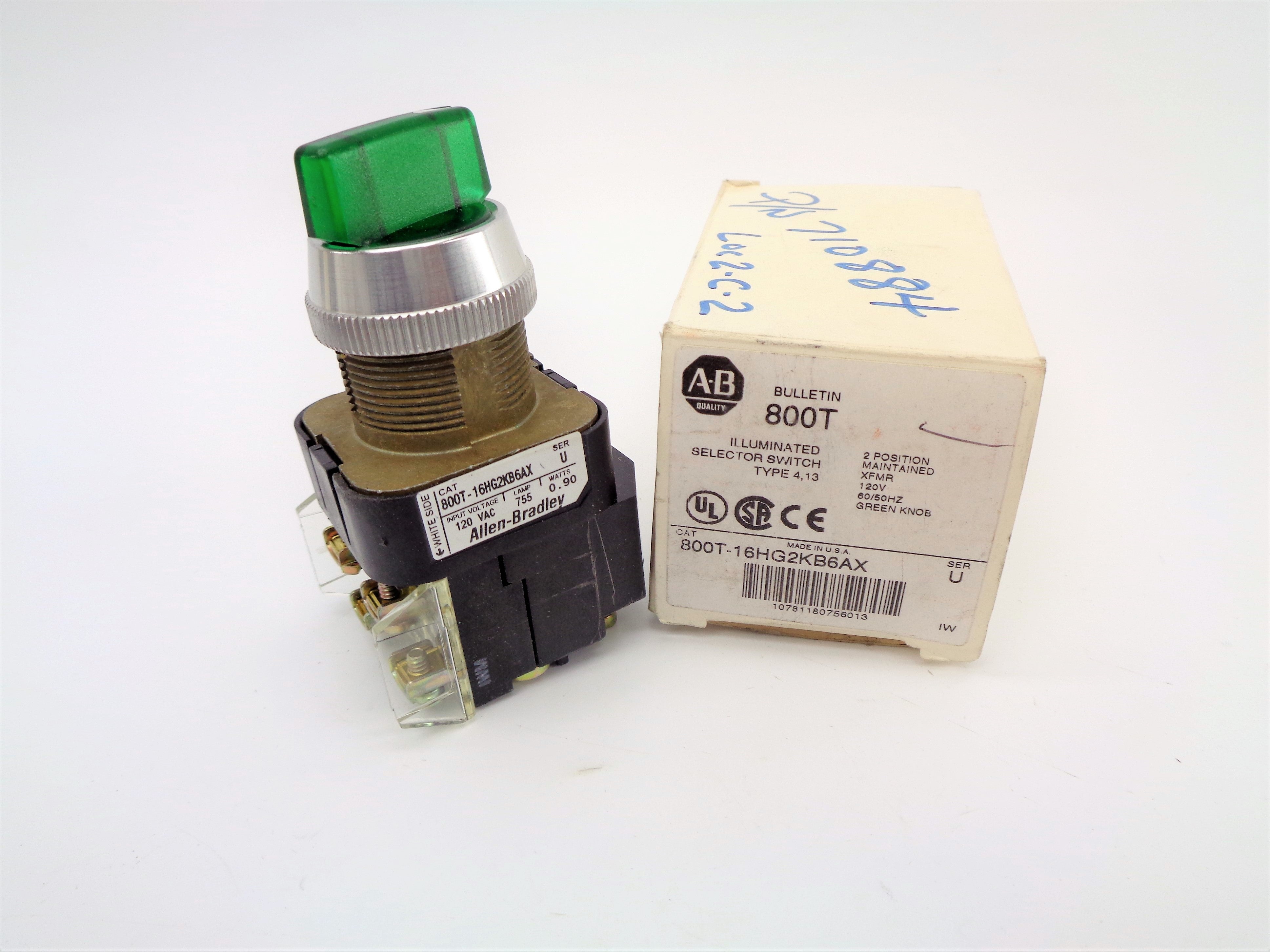 ALLEN BRADLEY 800T-16HG2KB6AX SER. U (WH) NSMP