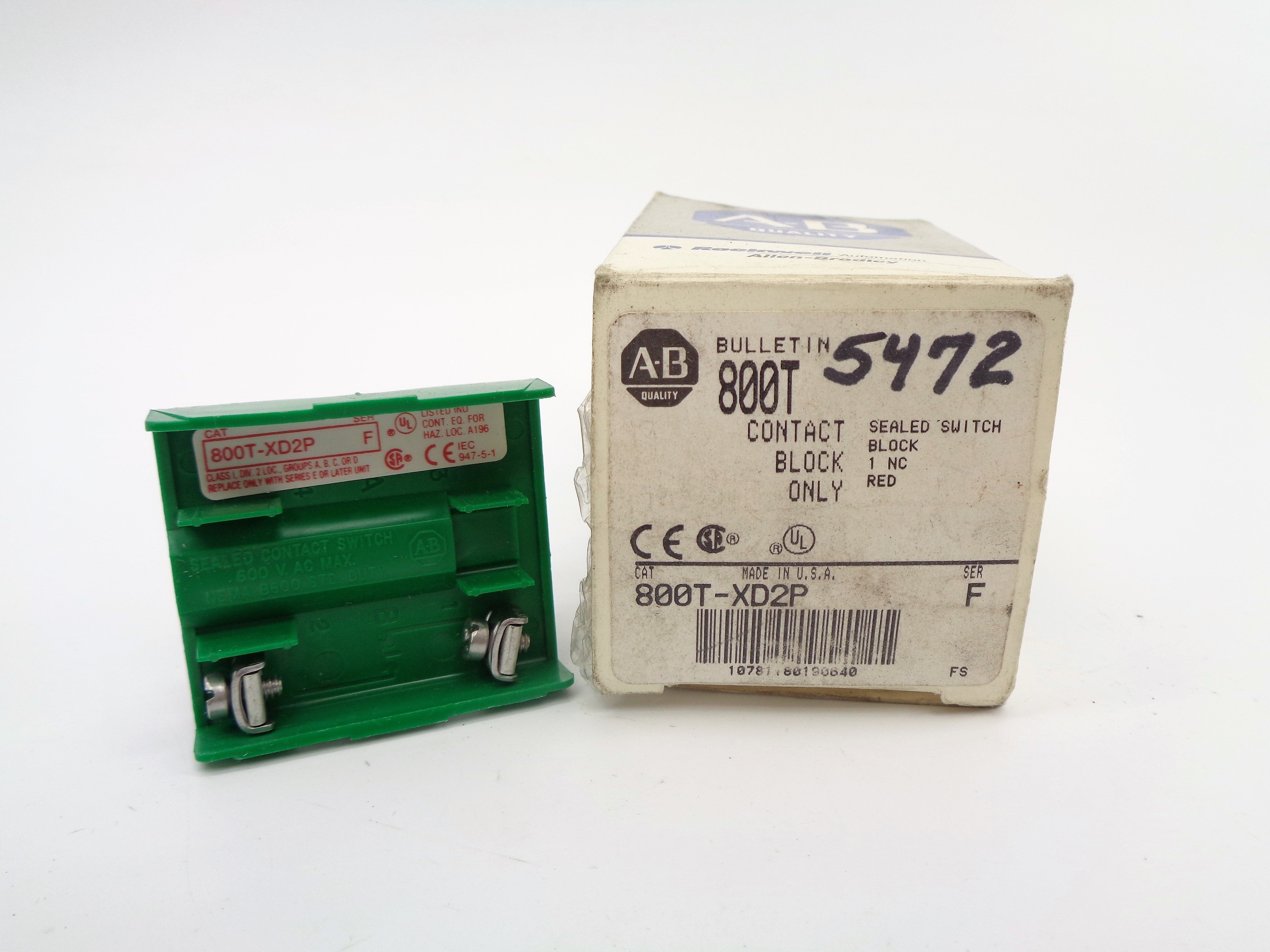 ALLEN BRADLEY 800T-XD2P SER. F (GY/BL) NSMP