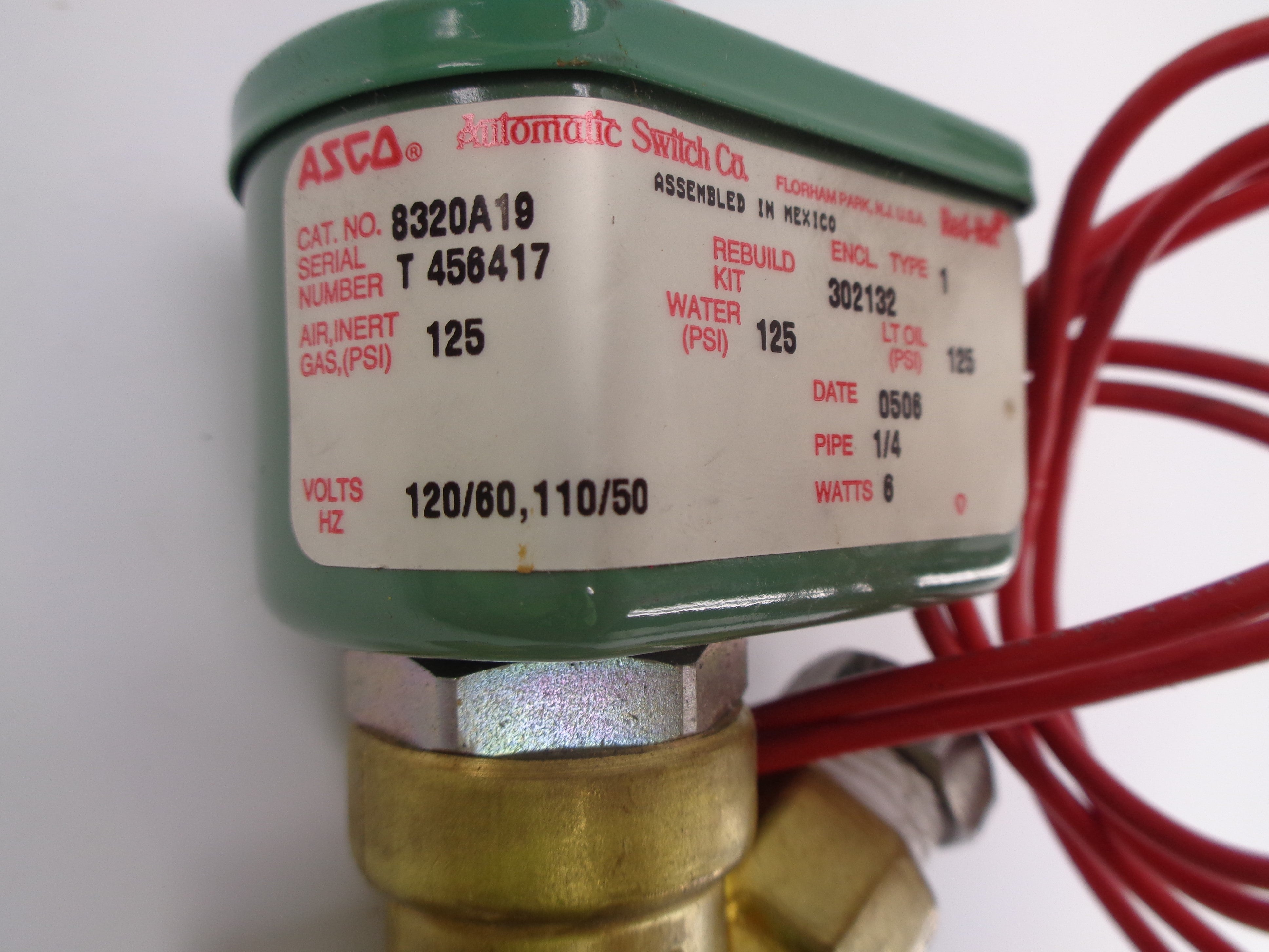 ASCO 8320A19 120/60 110/50 NSNP