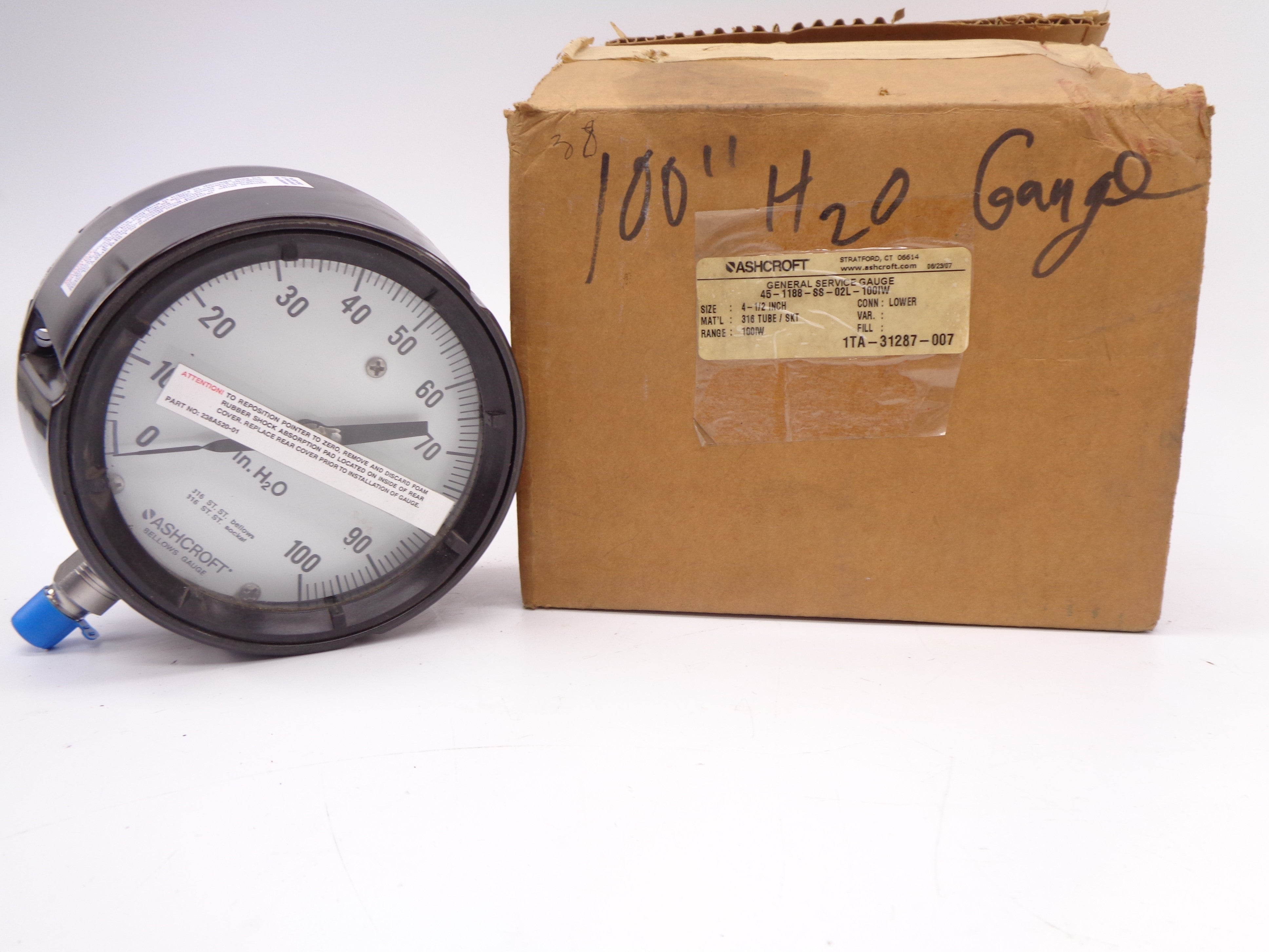 ASHCROFT 45-1188-SS-02L-100IW NSMP