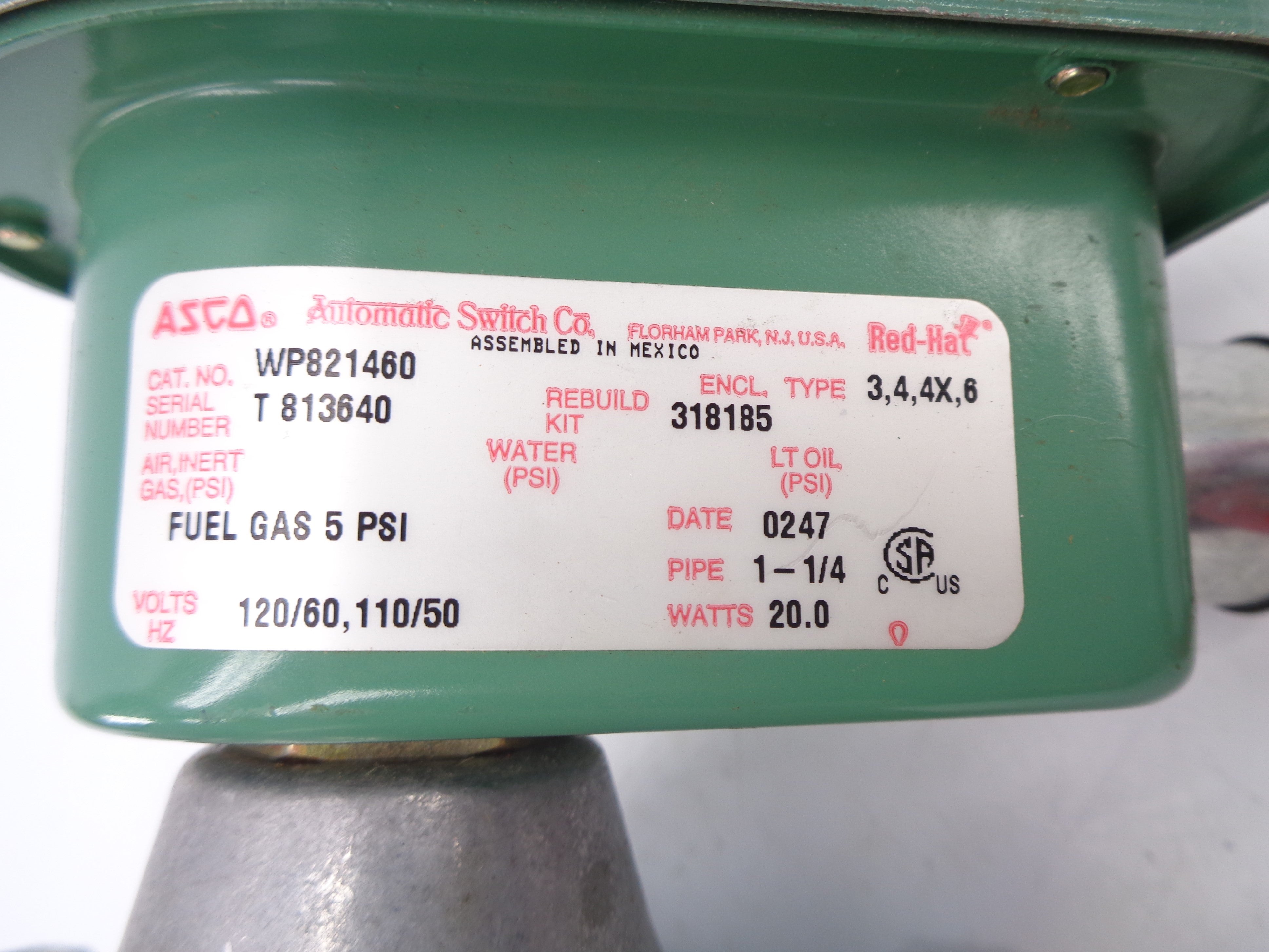 ASCO WP821460 120V NSNP
