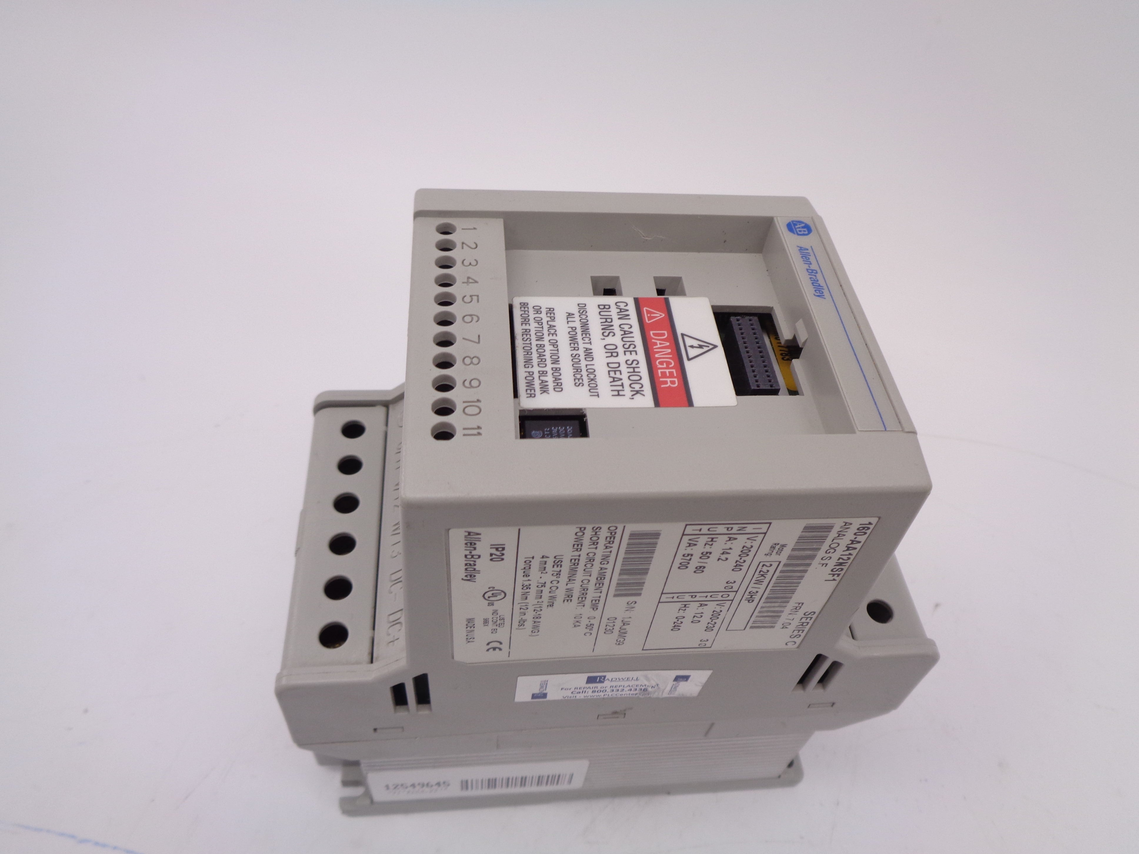 ALLEN BRADLEY 160-AA12NSF1 SER. C F/W 7.04 NSNP