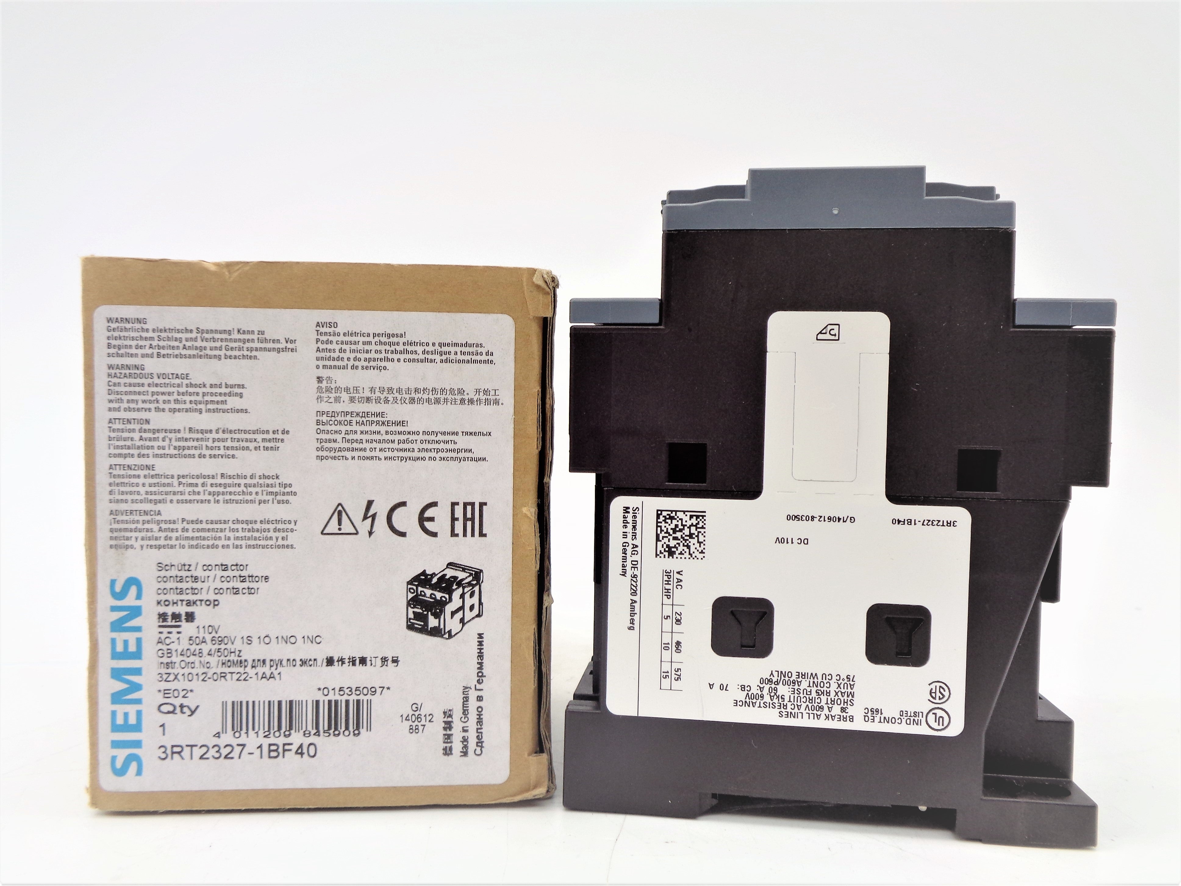 SIEMENS 3RT2327-1BF40 110V NSMP