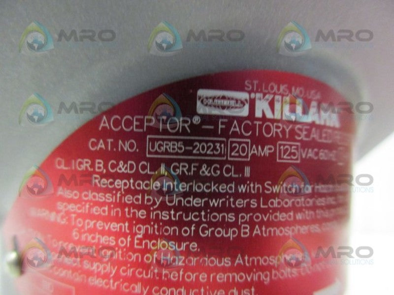 KILLARK UGRB5-20231 RECEPTACLE *NEW NO BOX*