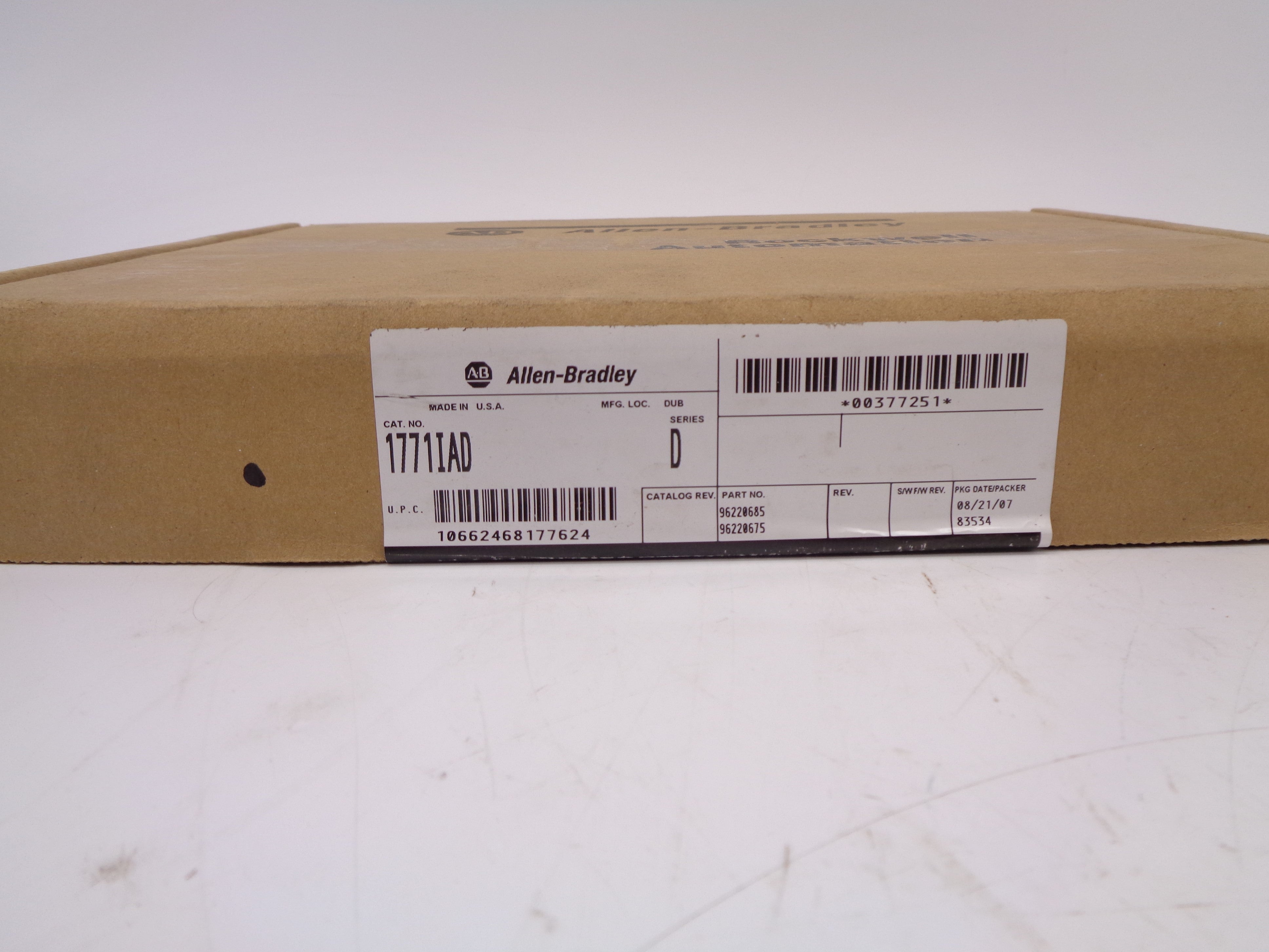 ALLEN BRADLEY 1771IAD SER. D (DATE: 2007) NSFS