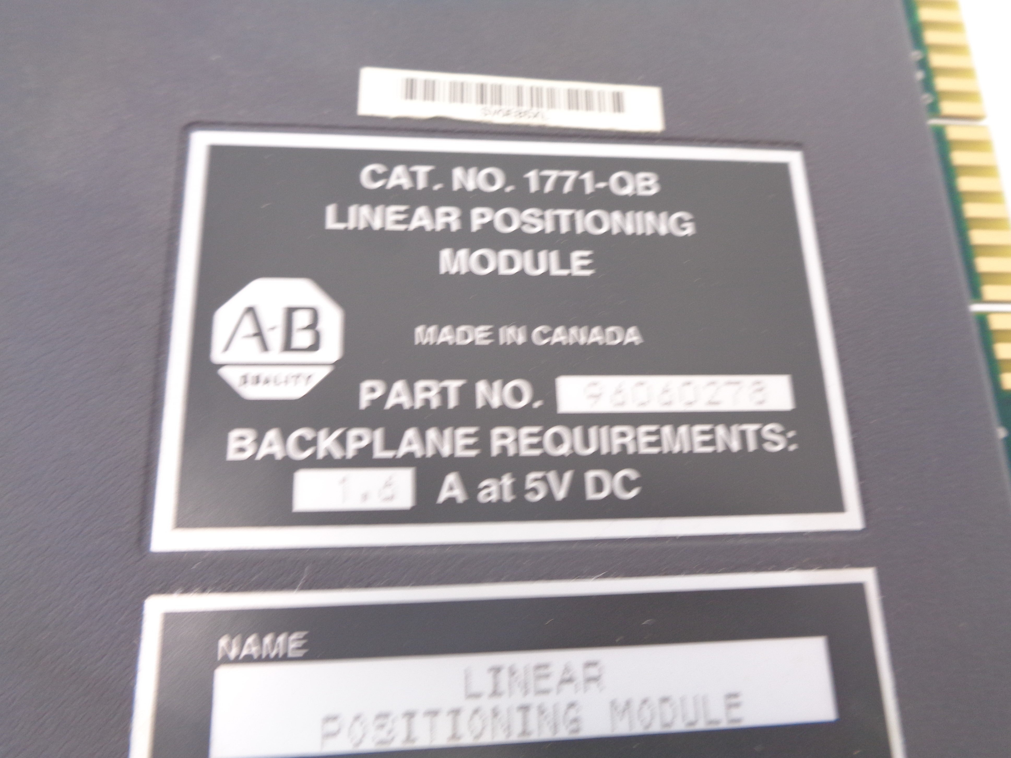 ALLEN BRADLEY 1771-QB SER. B F/W A UNMP