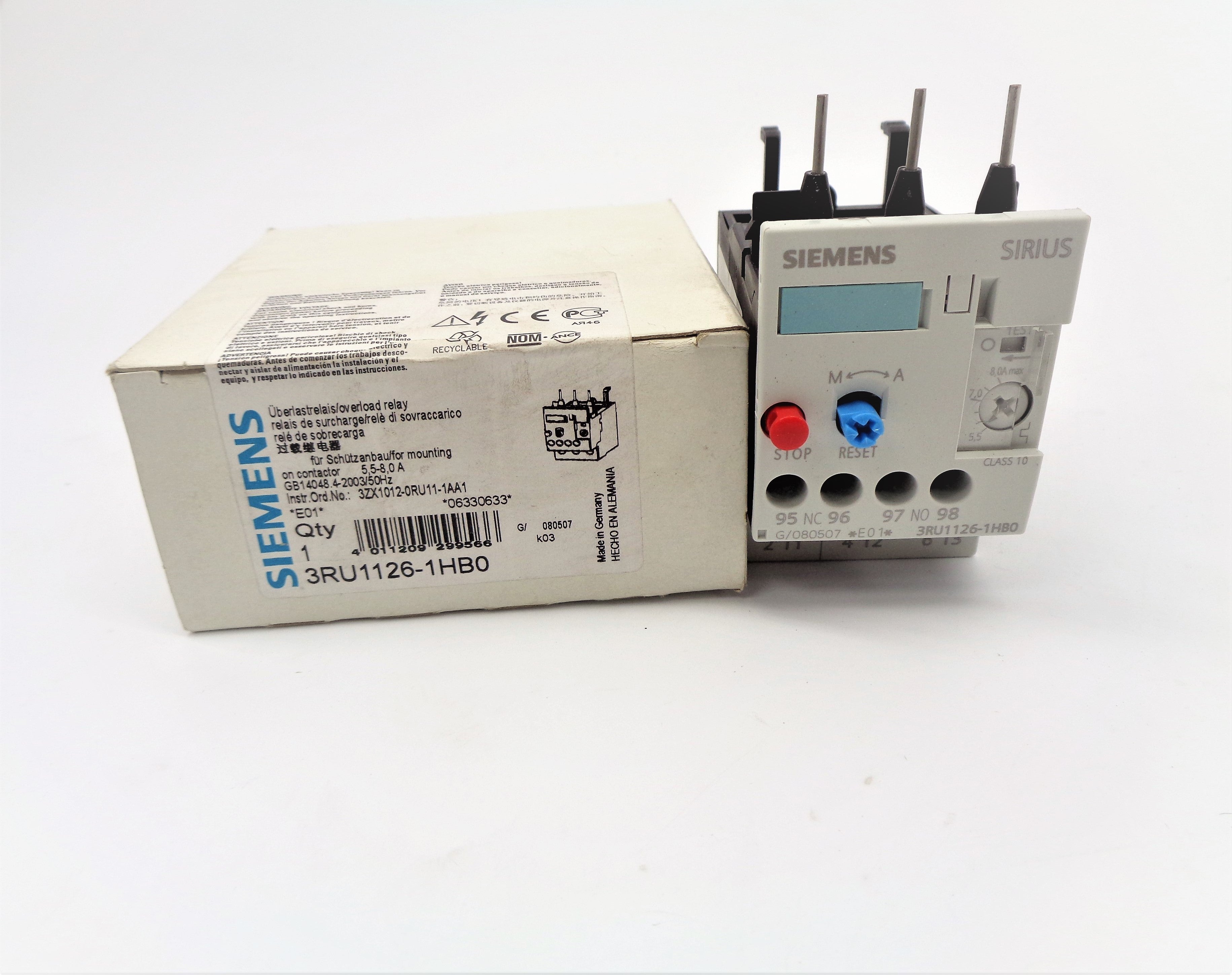 SIEMENS 3RU1126-1HB0 5.5-8.0A NSMP