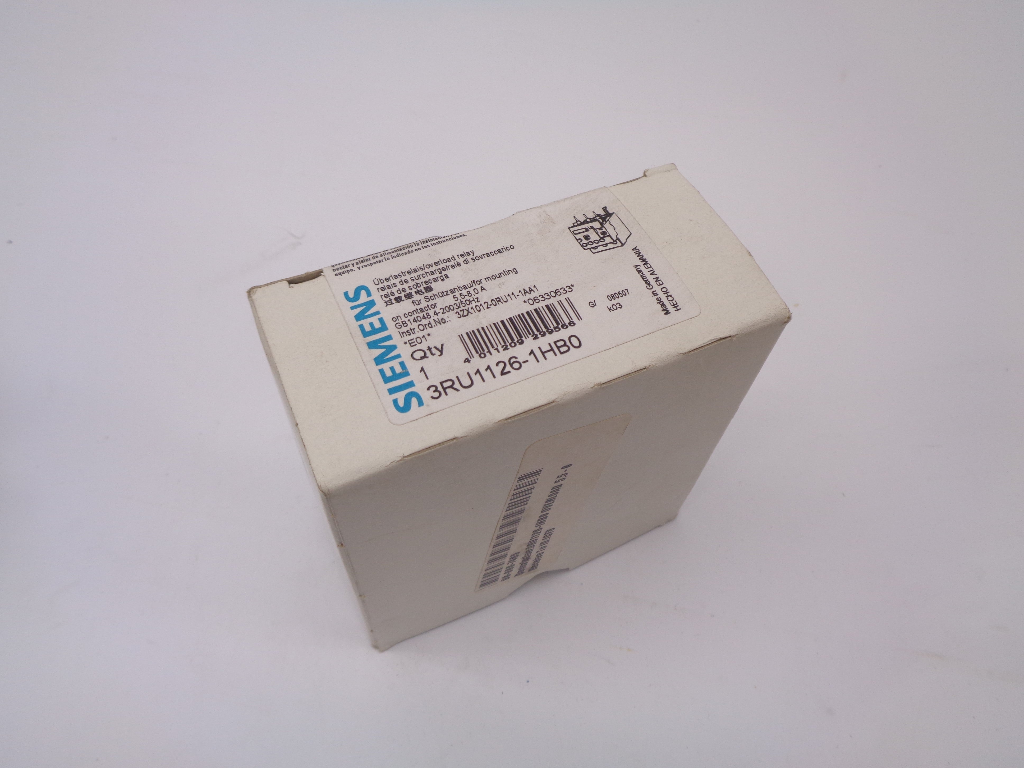 SIEMENS 3RU1126-1HB0 5.5-8.0A NSMP