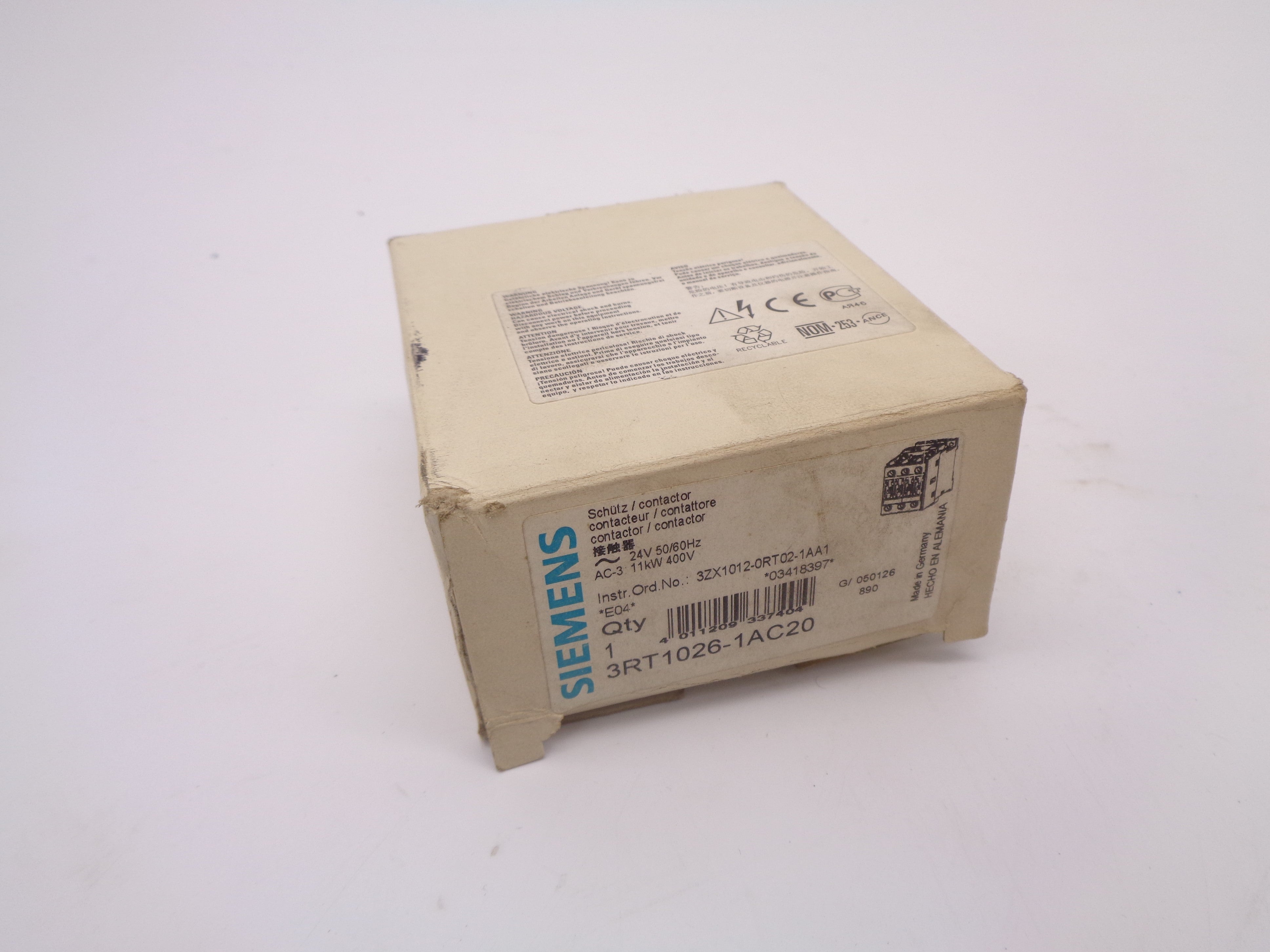 SIEMENS 3RT1026-1AC20 24V NSMP