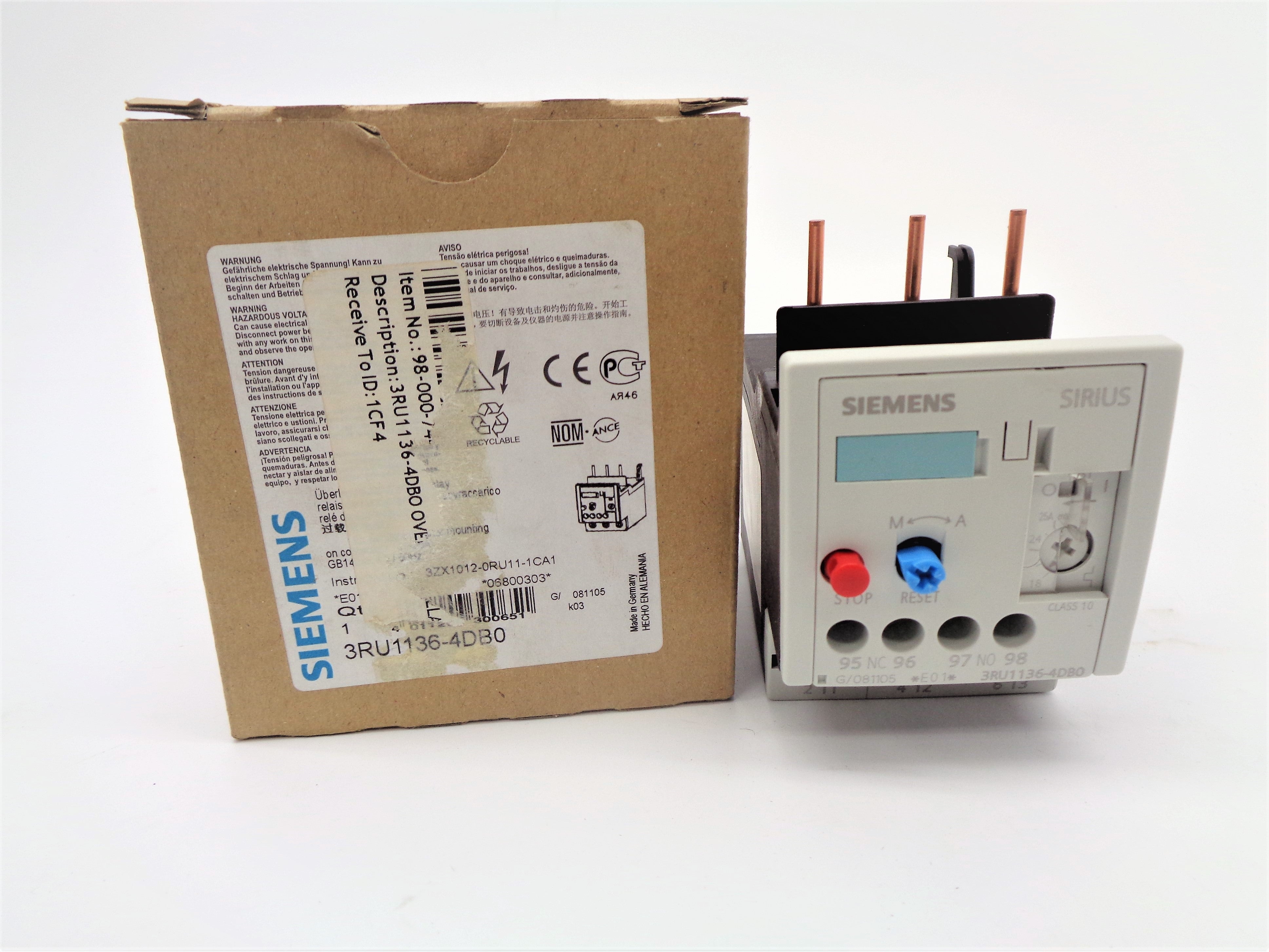 SIEMENS 3RU1136-4DB0 1.8-2.5A NSMP