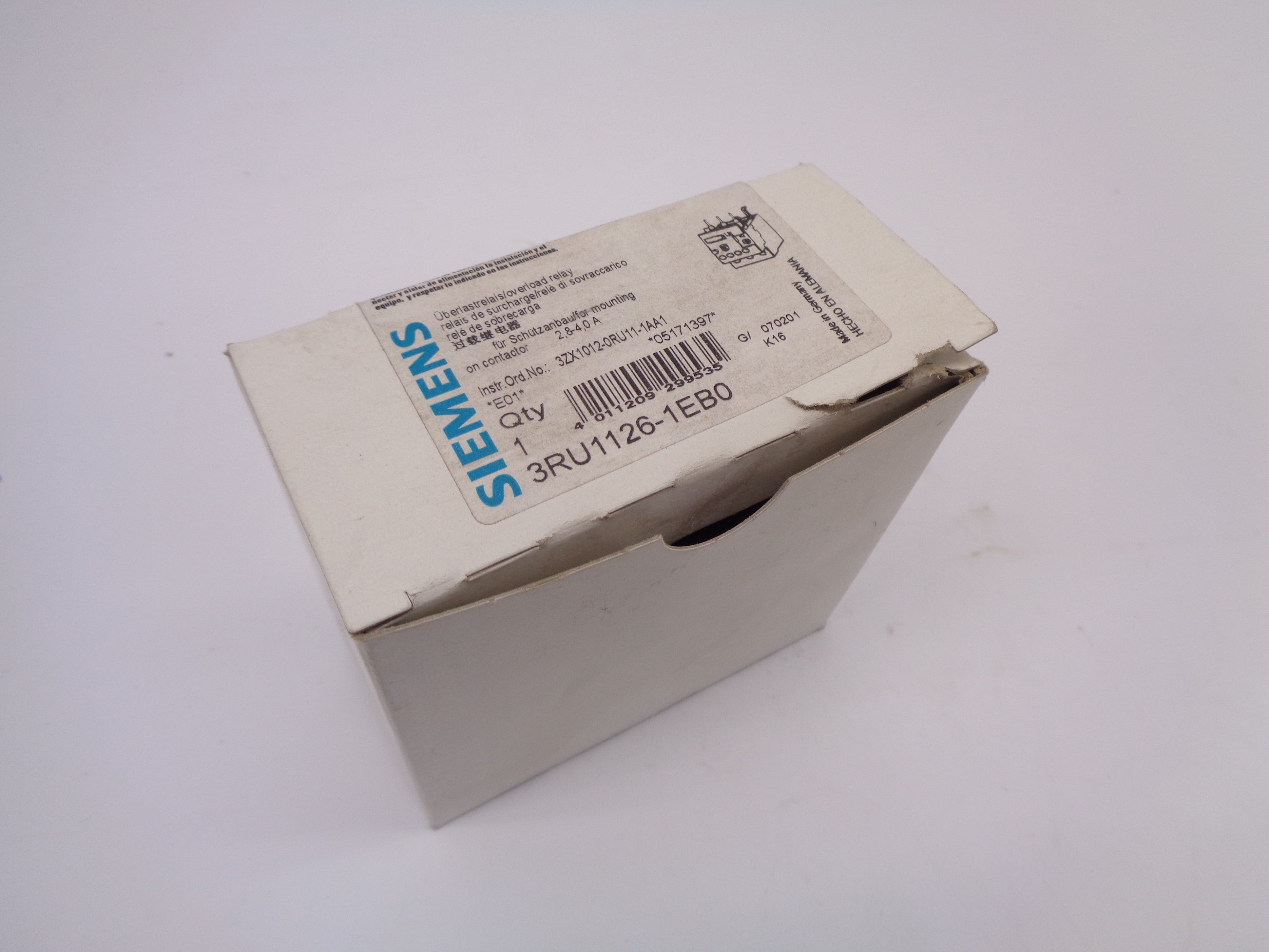 SIEMENS 3RU1126-1EB0 2.8-4.0A NSMP