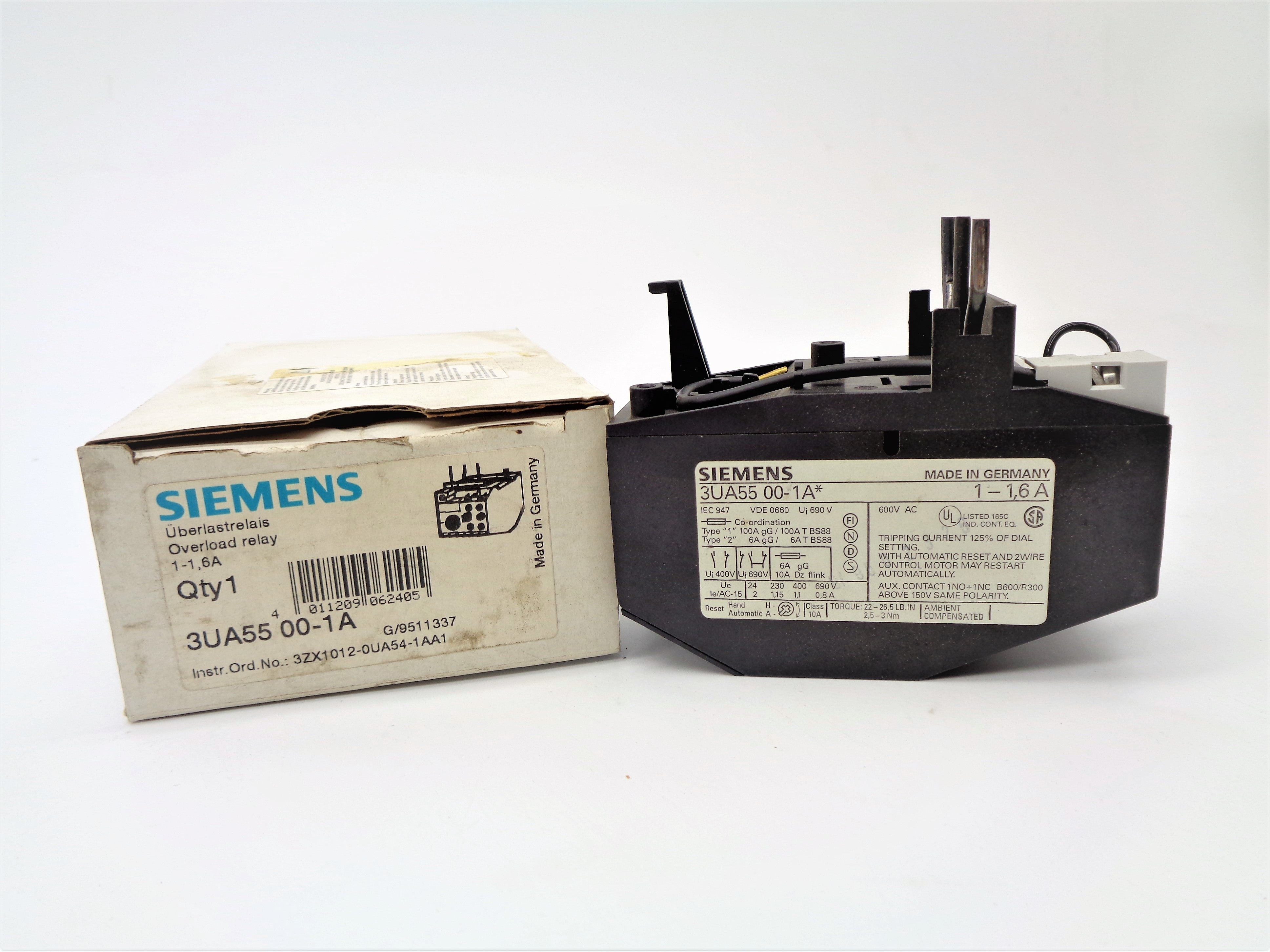 SIEMENS 3UA5500-1A 1-1.6A NSMP