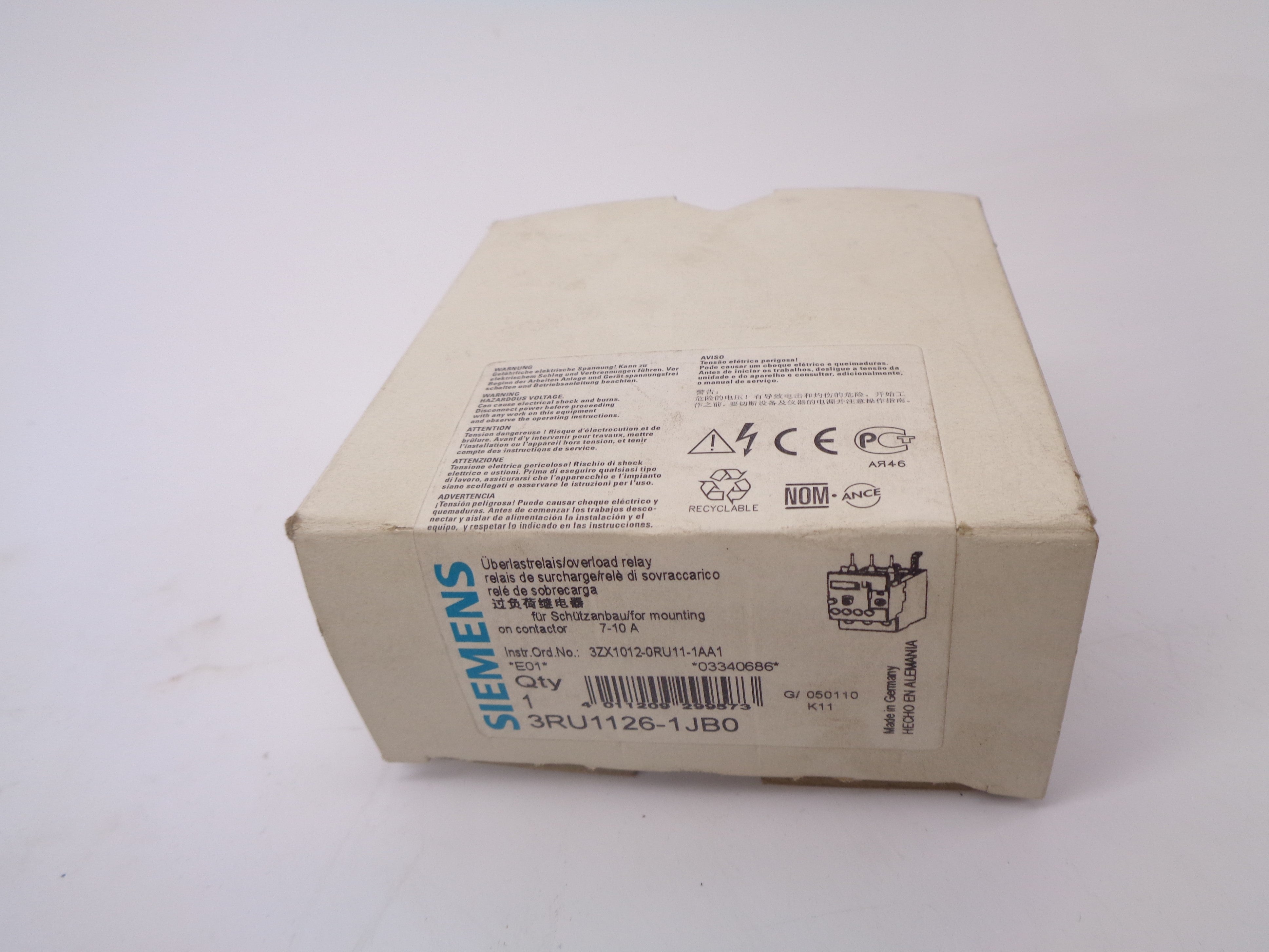 SIEMENS 3RU1126-1JB0 7-10A NSMP