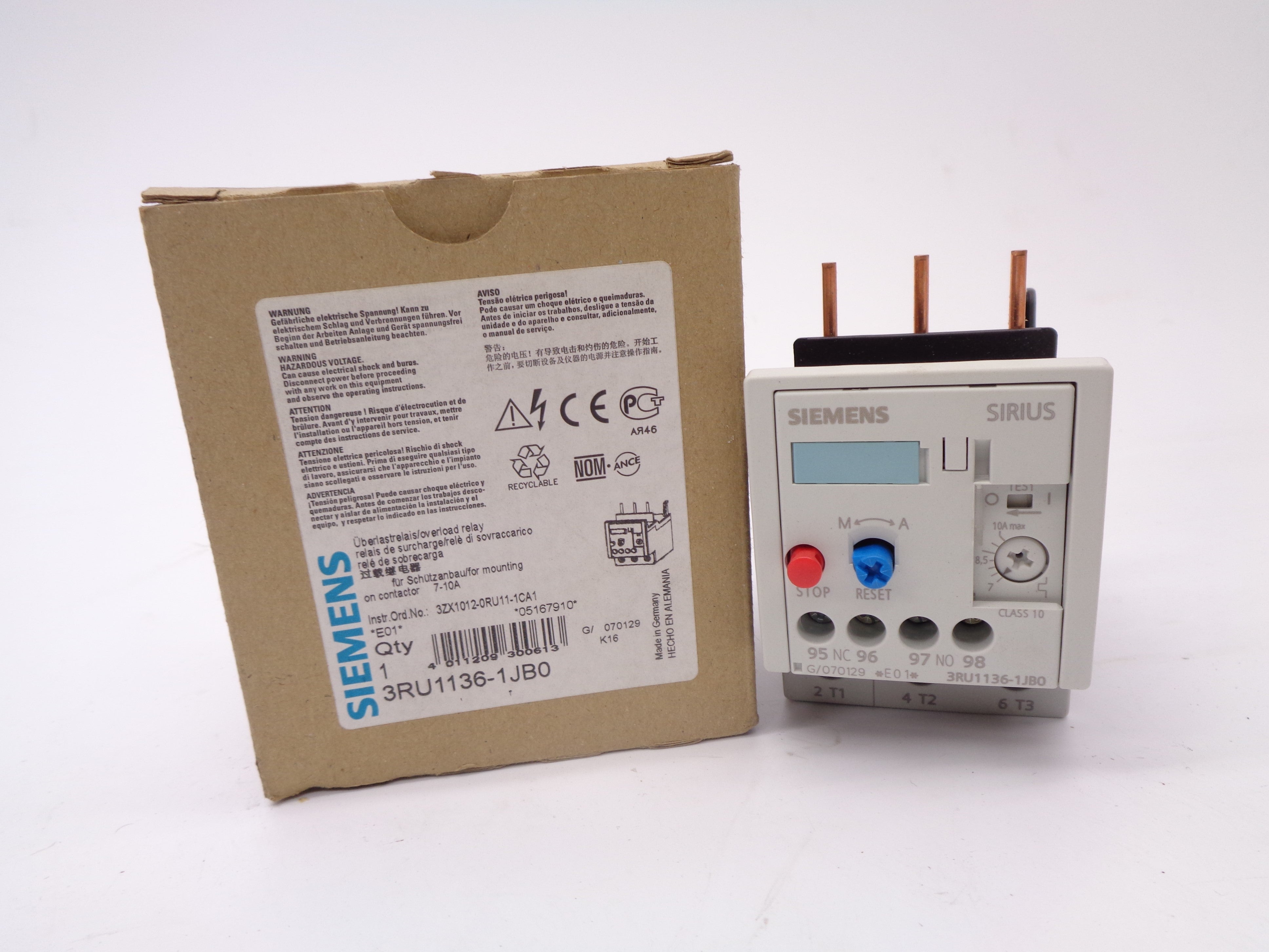 SIEMENS 3RU1136-1JB0 7-10A NSMP