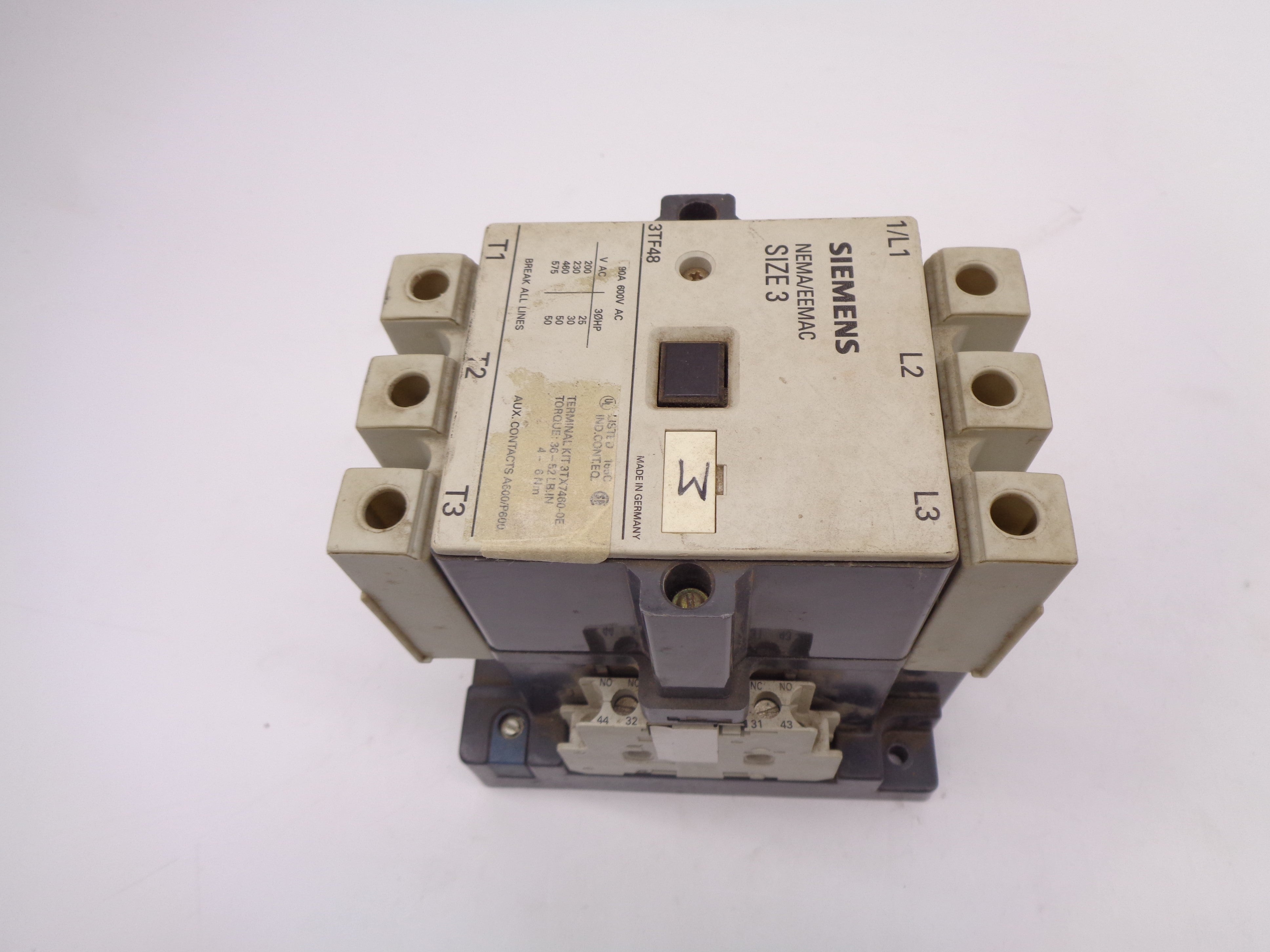 SIEMENS 3TF4822-OAK61 600V UNMP