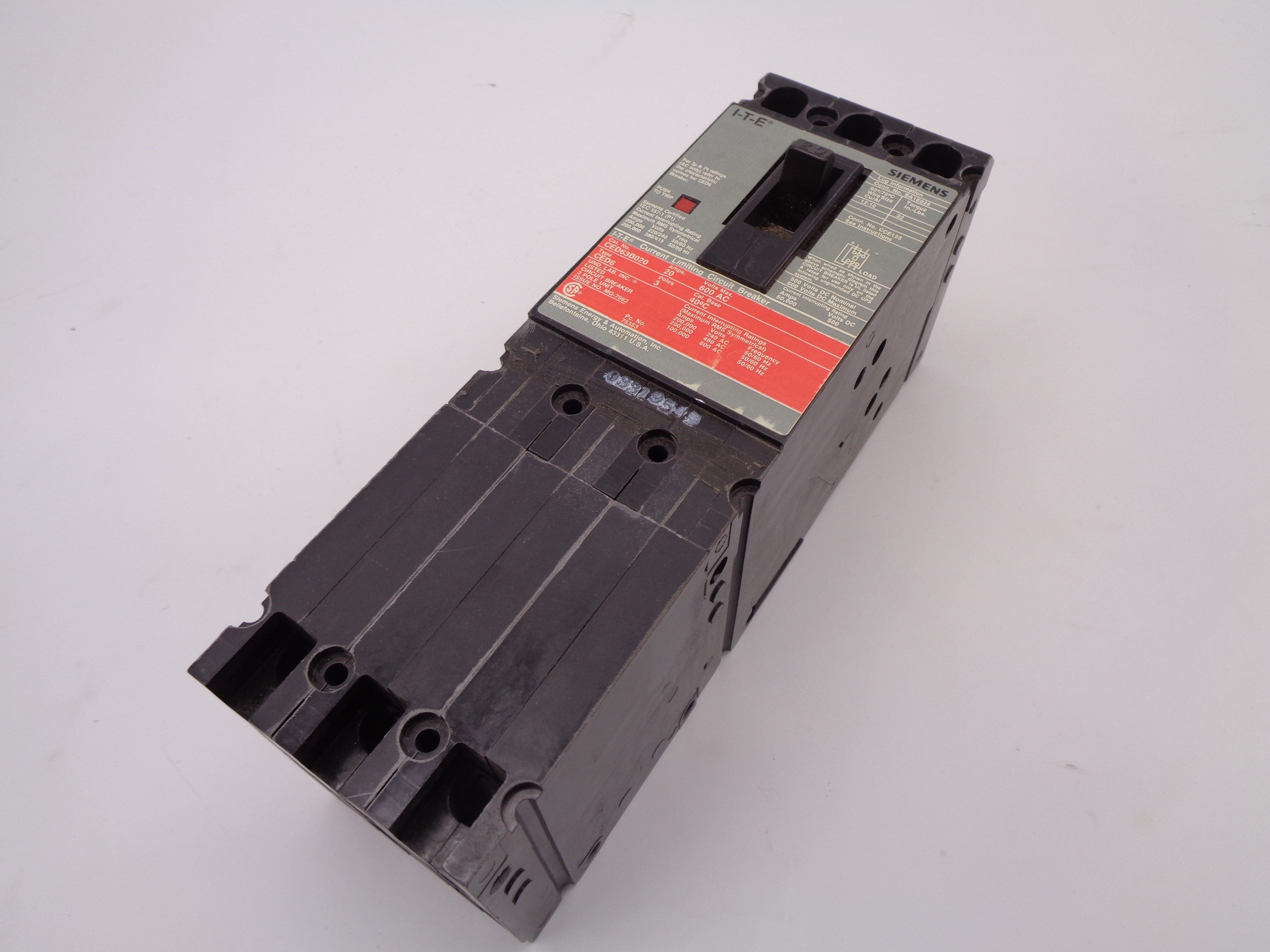 SIEMENS CED63B020 600V 20A NSMP