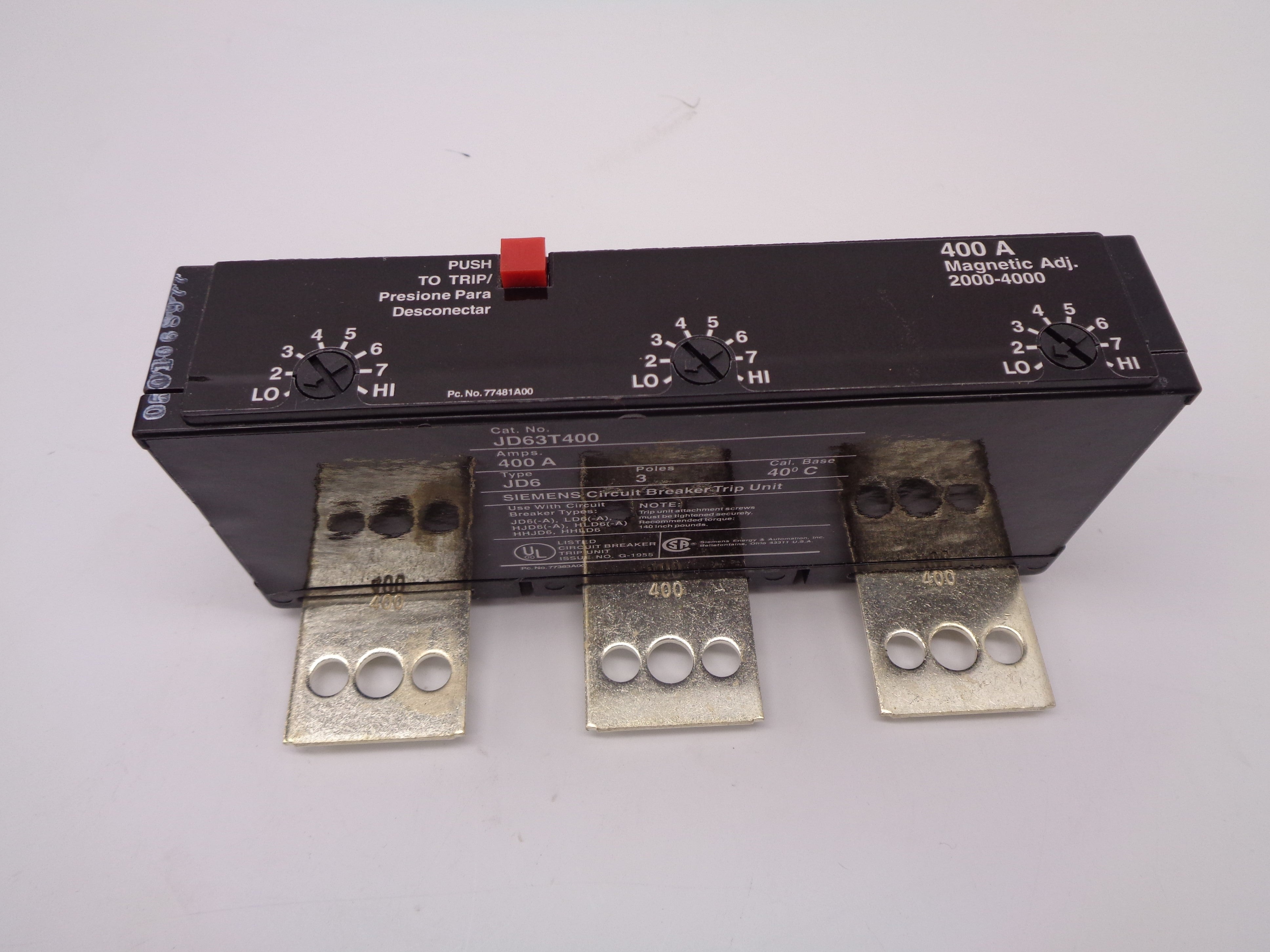 SIEMENS JD63T400 NSMP
