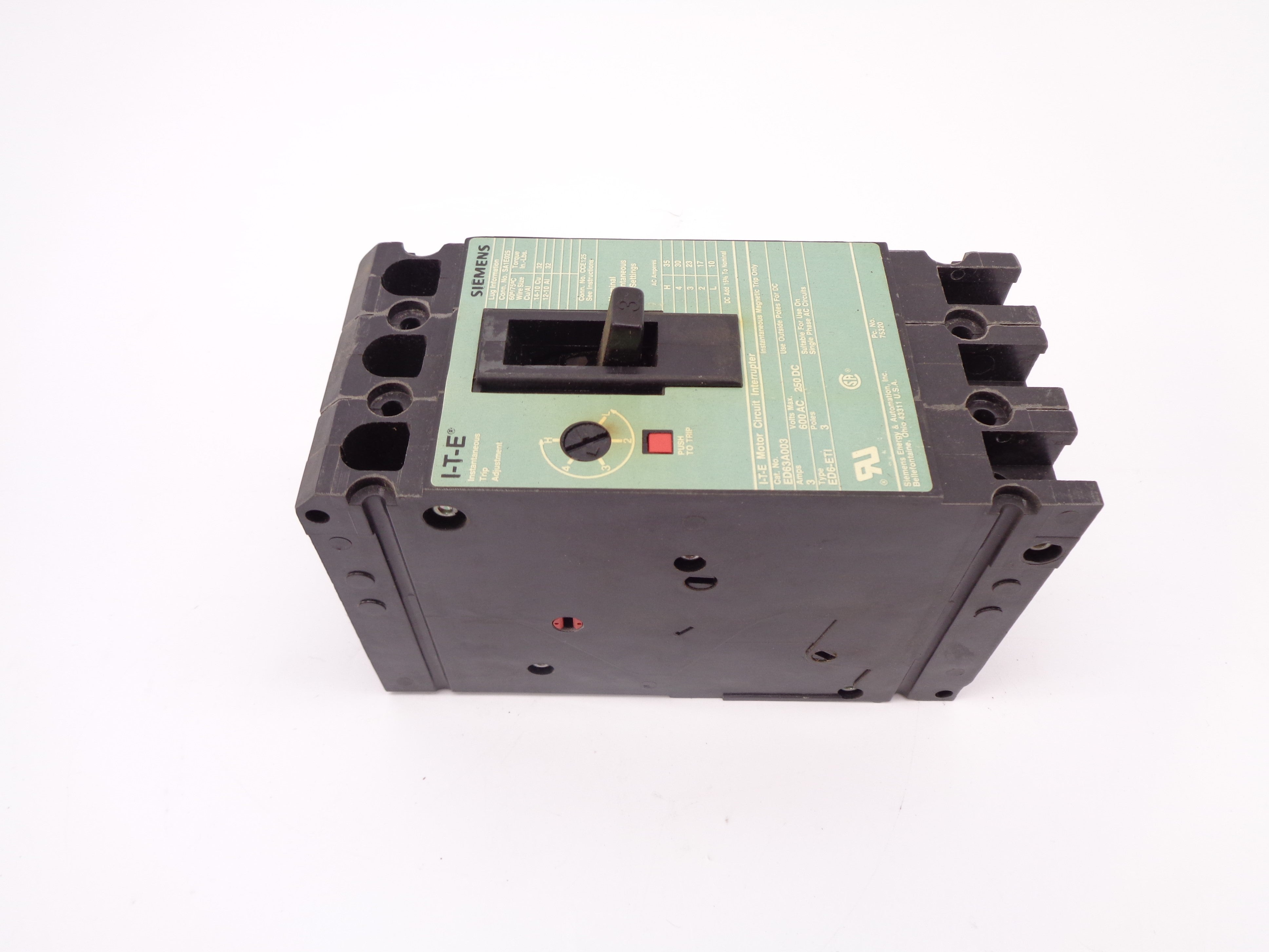 SIEMENS ED63A003 3A 250VDC NSNP