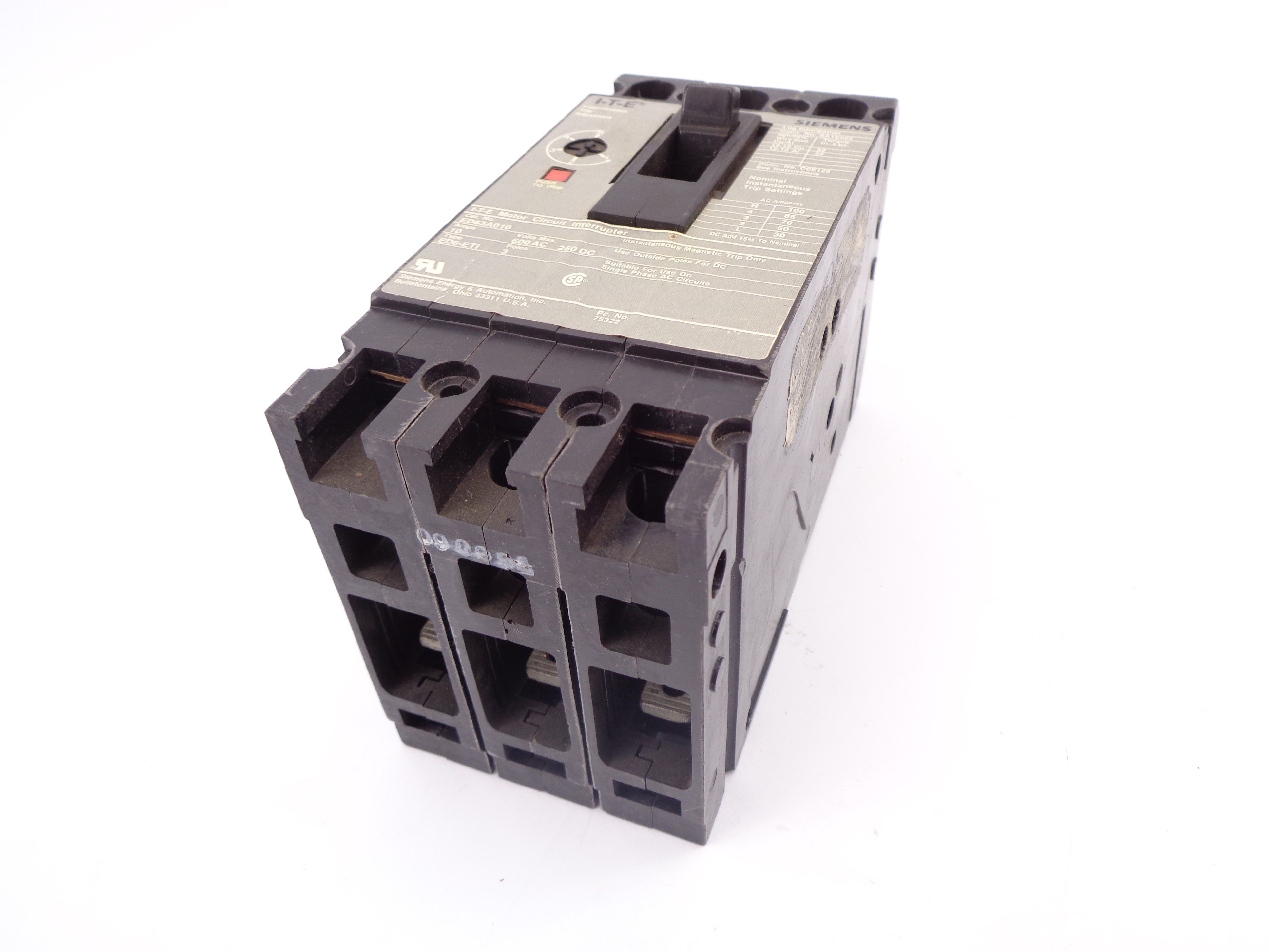 SIEMENS ED63A010 10A 250V NSNP