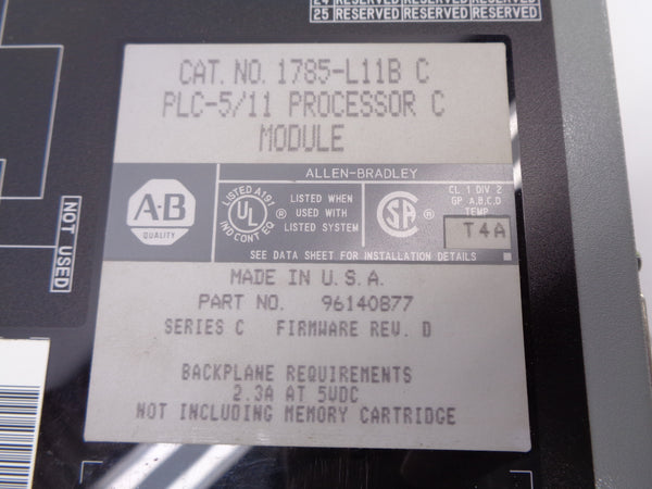 ALLEN BRADLEY 1785-L11B SER. C F/W D (NO KEY) UNMP