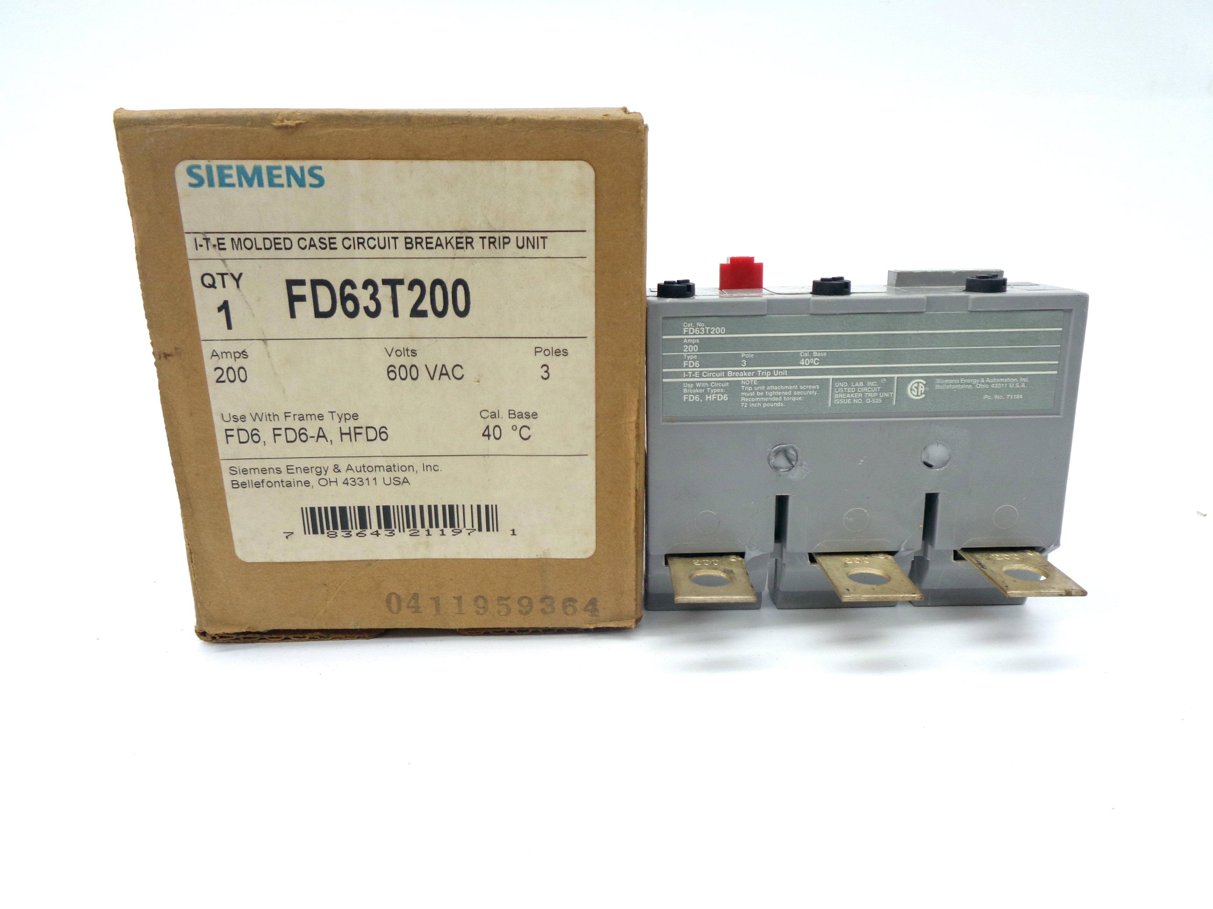 SIEMENS FD63T200 NSMP