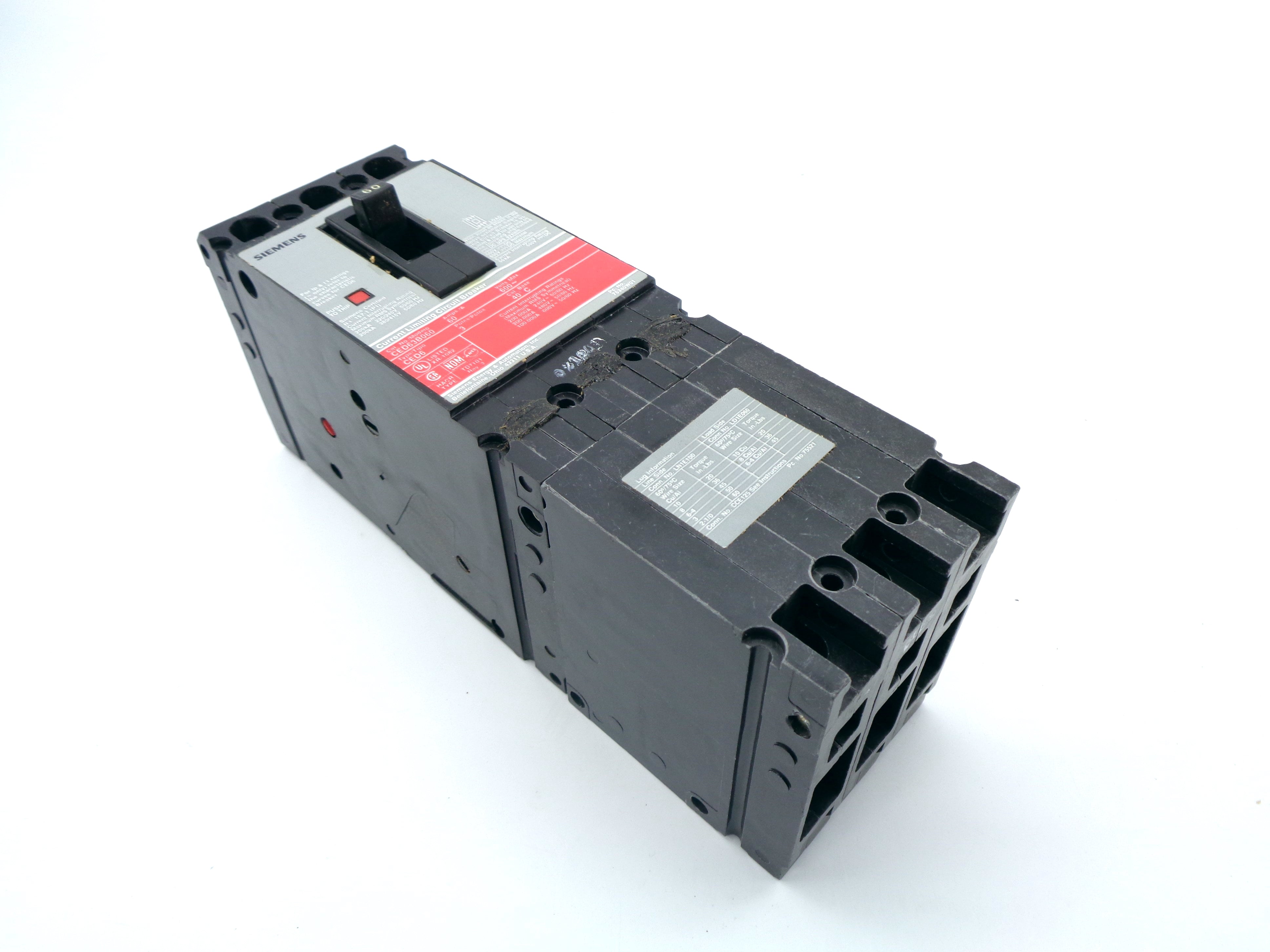 SIEMENS CED63B060 600V 60A NSMP