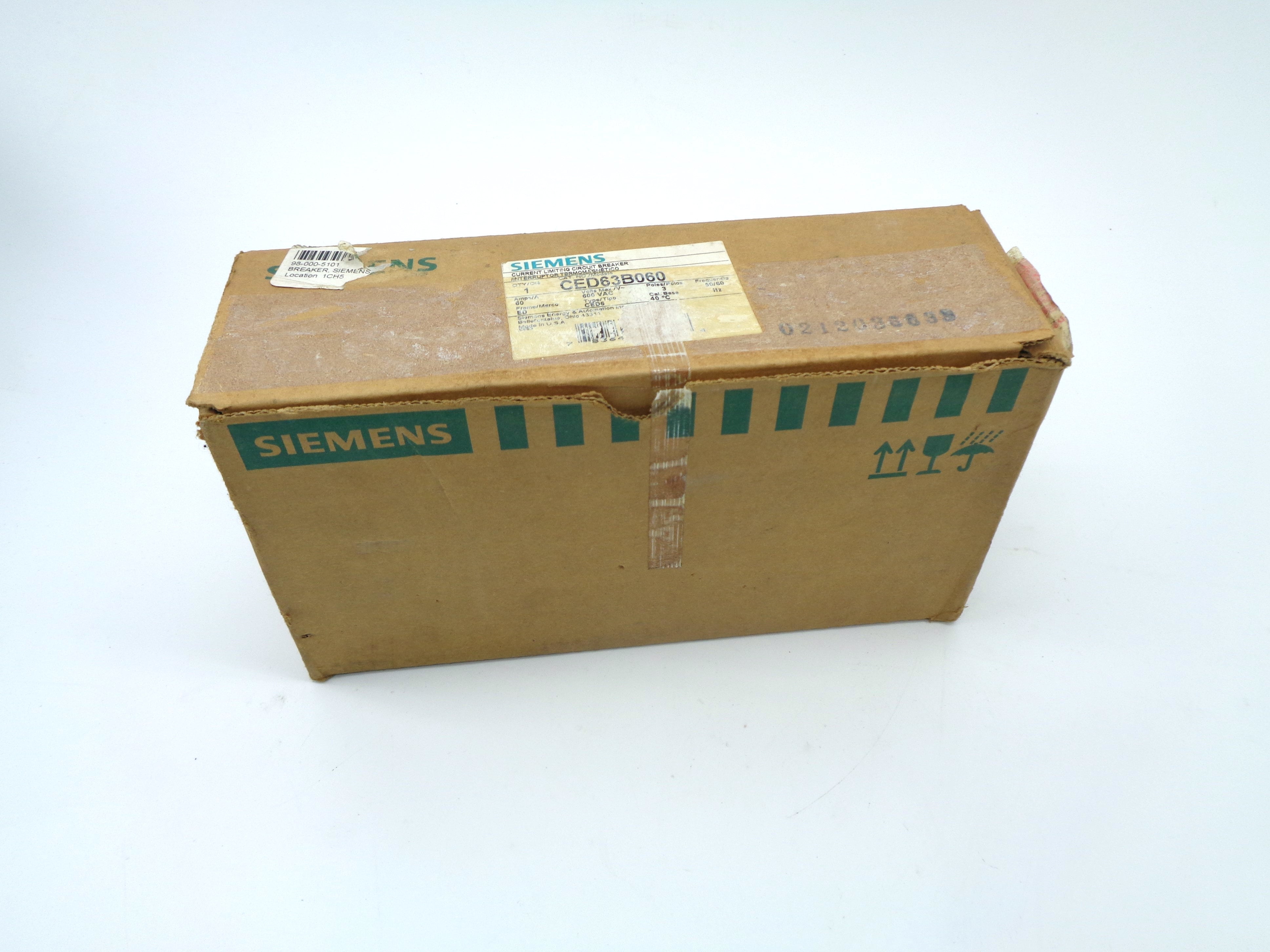 SIEMENS CED63B060 600V 60A NSMP