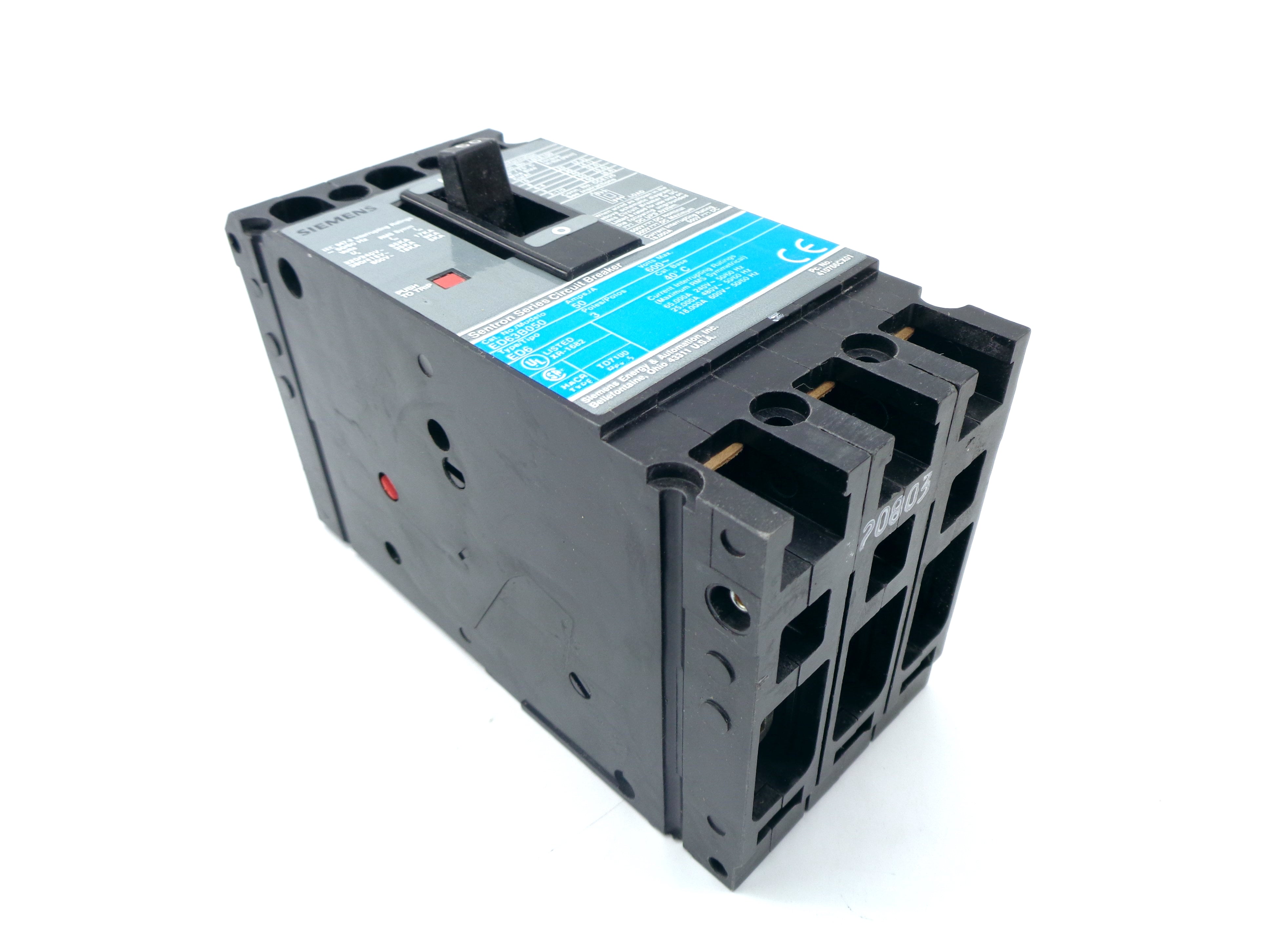 SIEMENS ED63B050 50A 600V NSMP