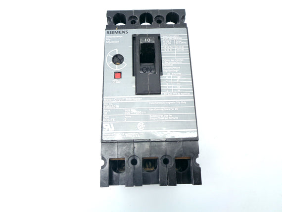 SIEMENS ED63A010 10A 600V NSMP