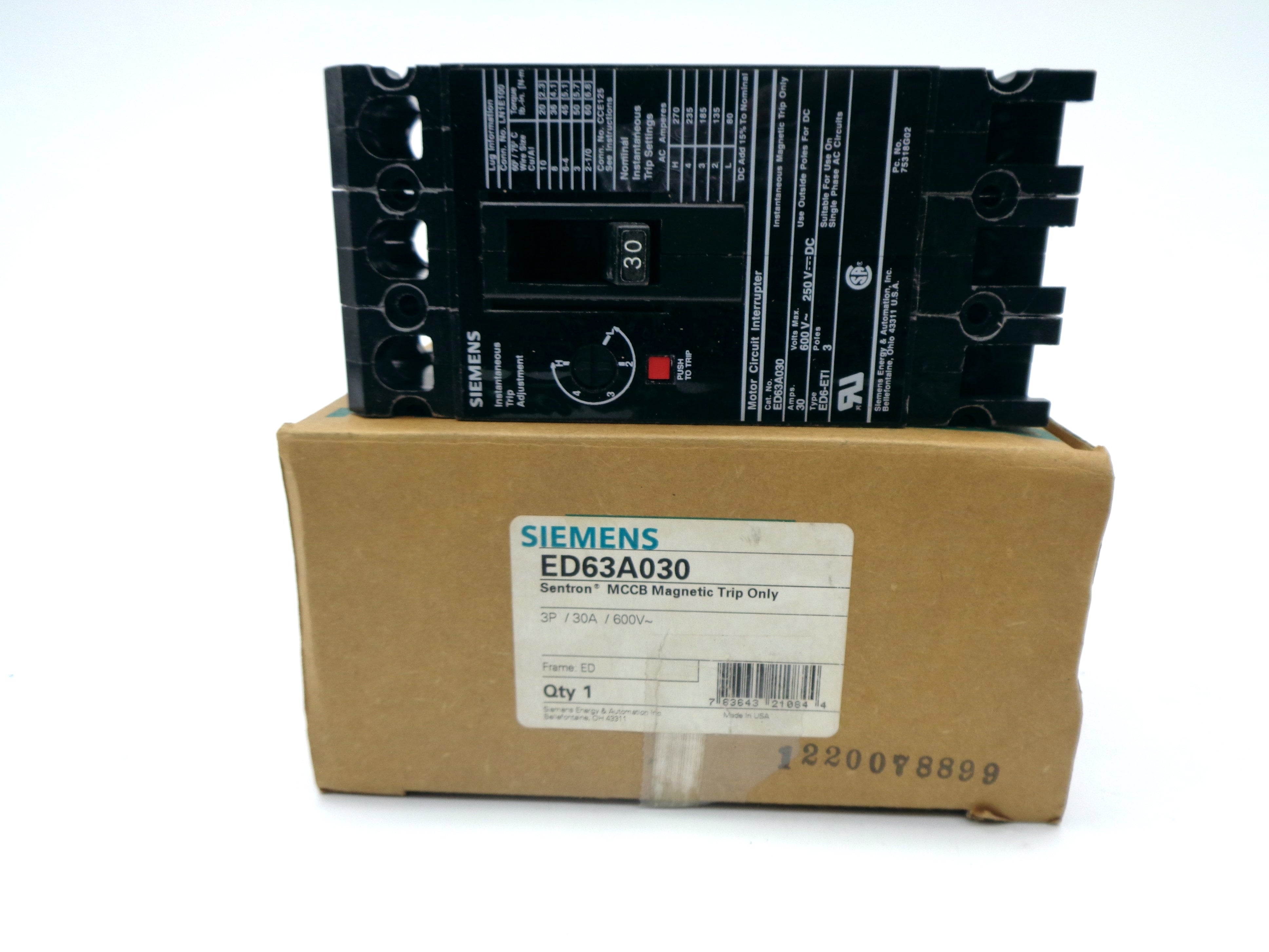 SIEMENS ED63A030 30A NSMP