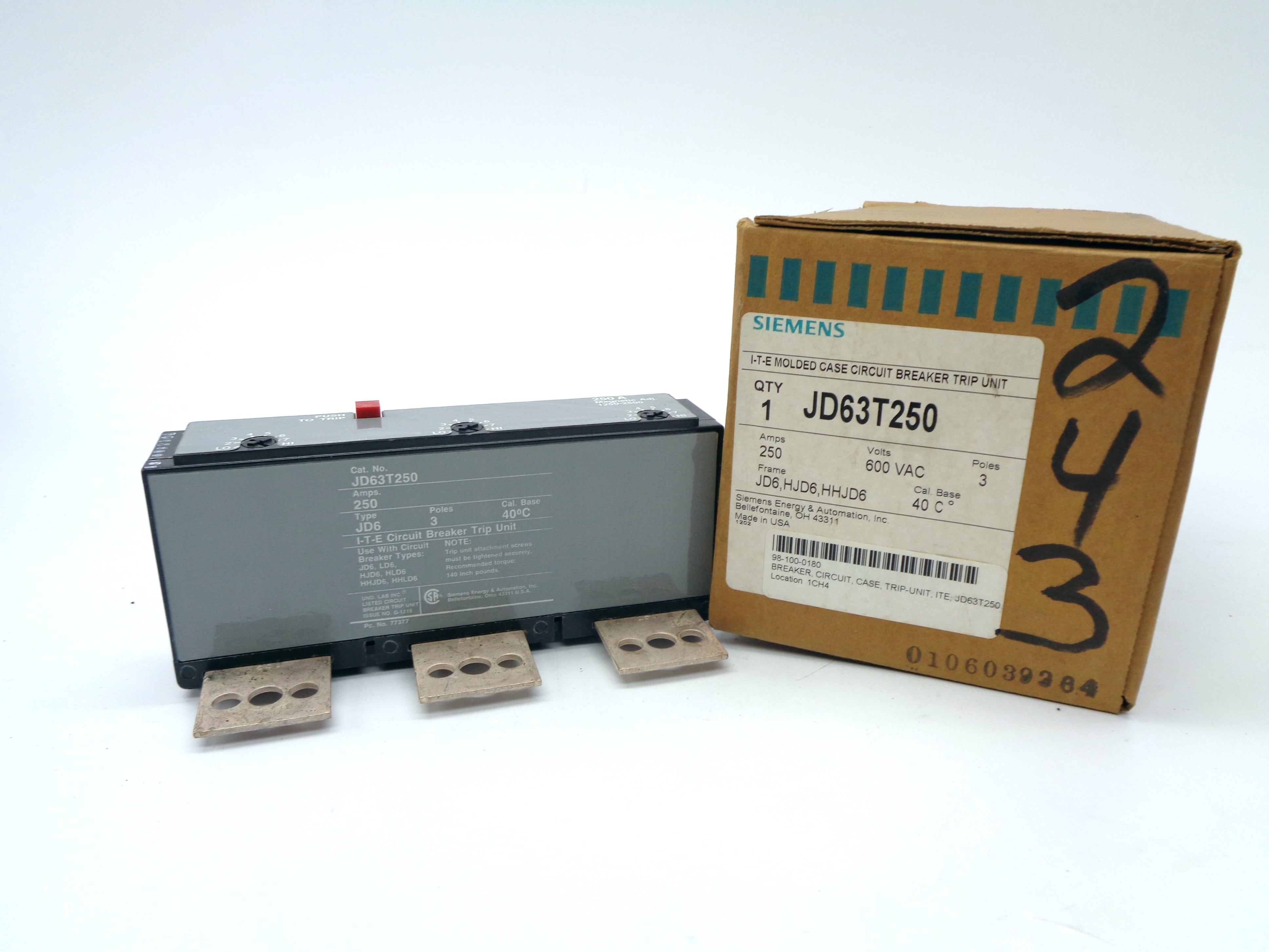 SIEMENS JD63T250 NSMP