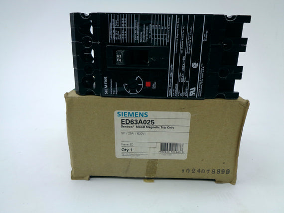 SIEMENS ED63A025 25A 600V NSMP