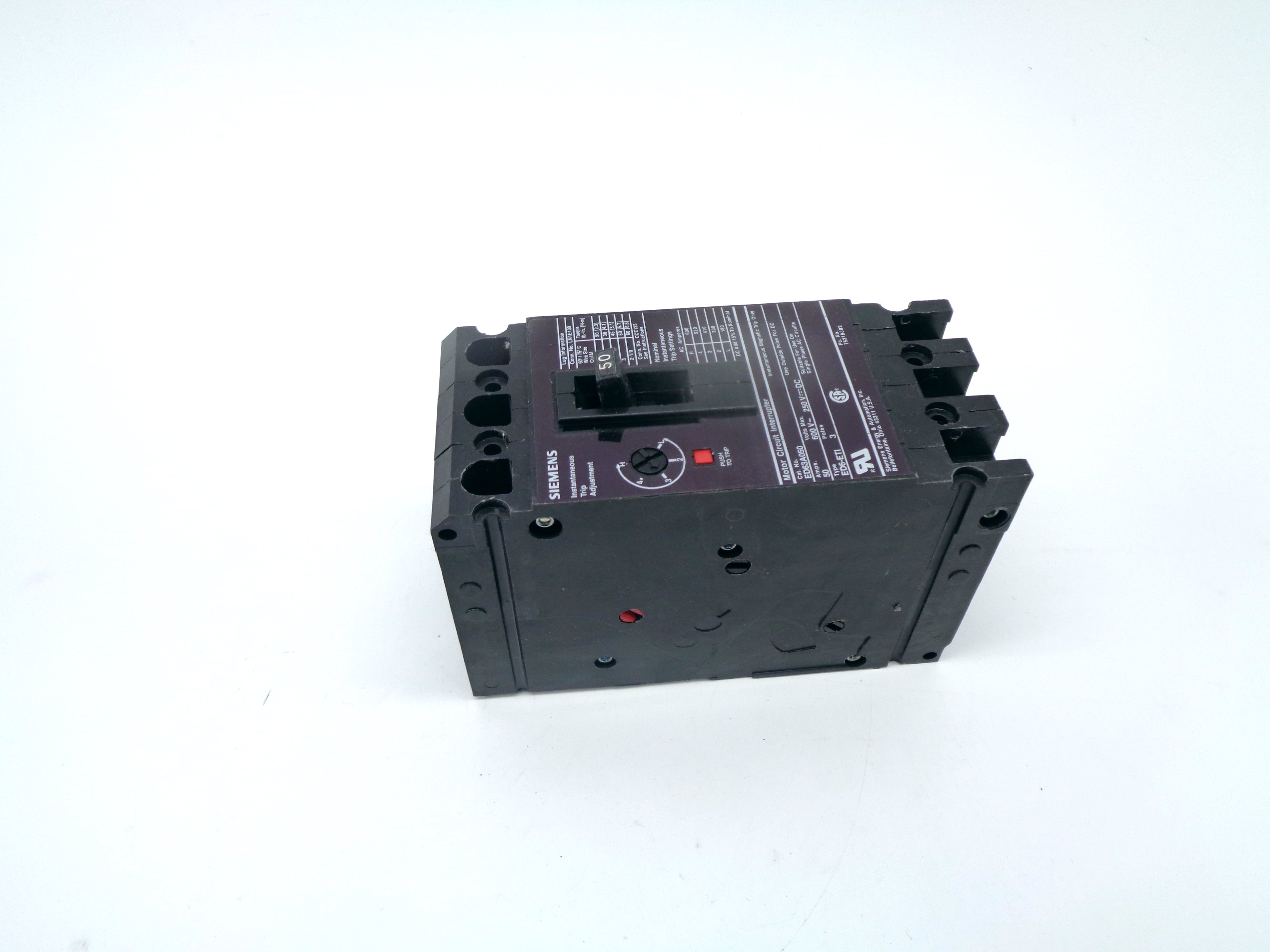 SIEMENS ED63A050 50A 600V NSNP