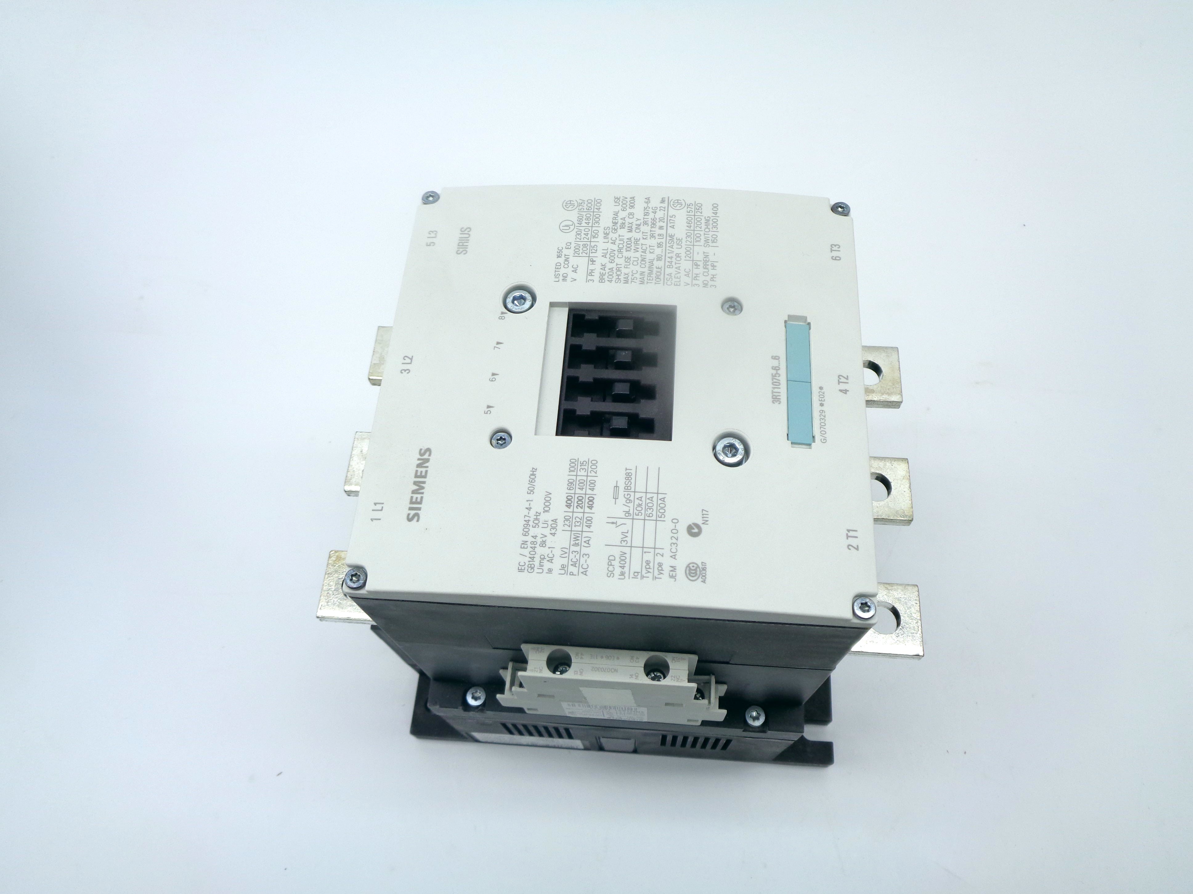 SIEMENS 3RT1075-6AF36 400V NSMP