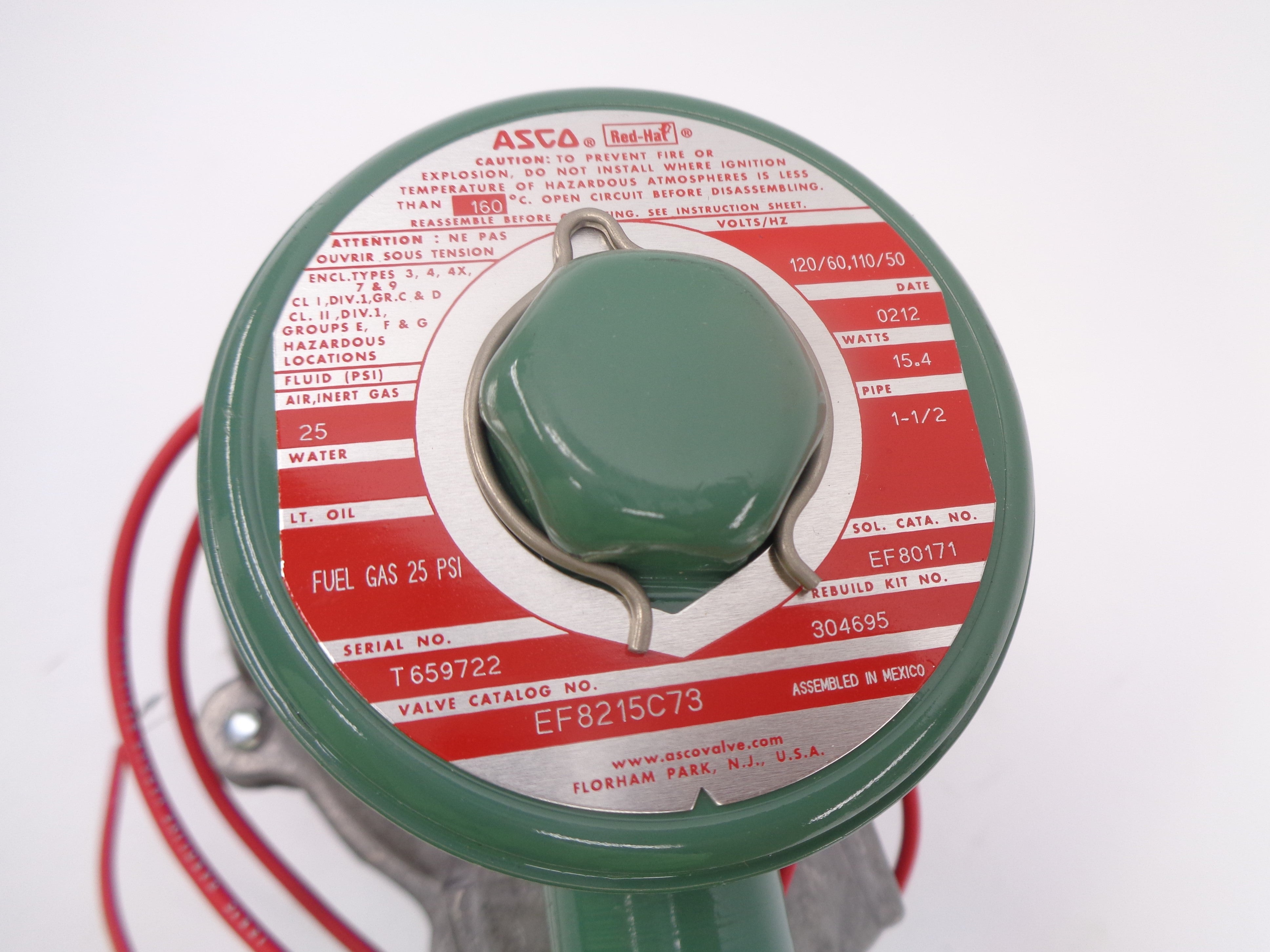 ASCO EF8215C73 120/60 110/50 25PSI NSNP