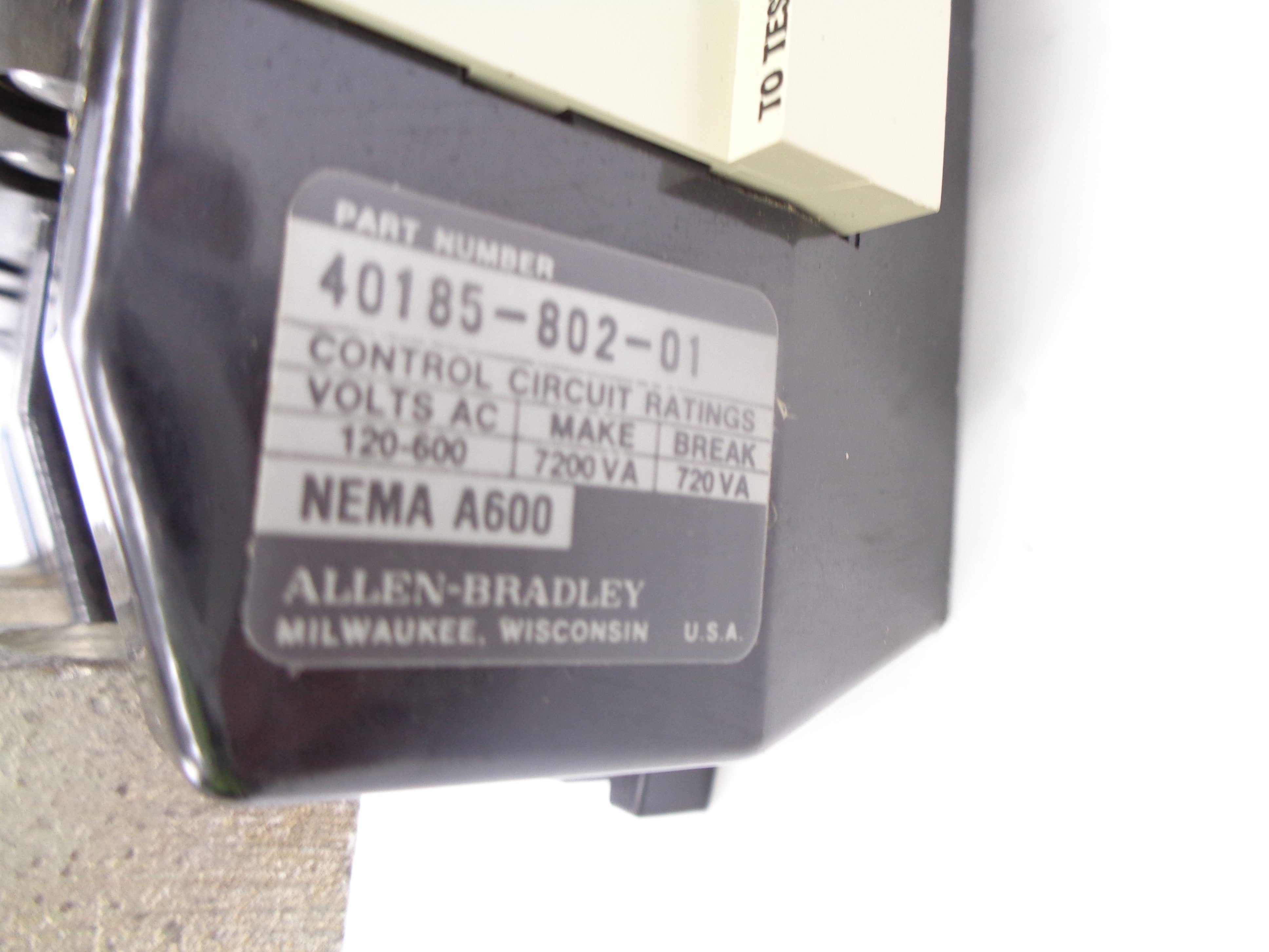 ALLEN BRADLEY 40185-802-01 120V NSNP