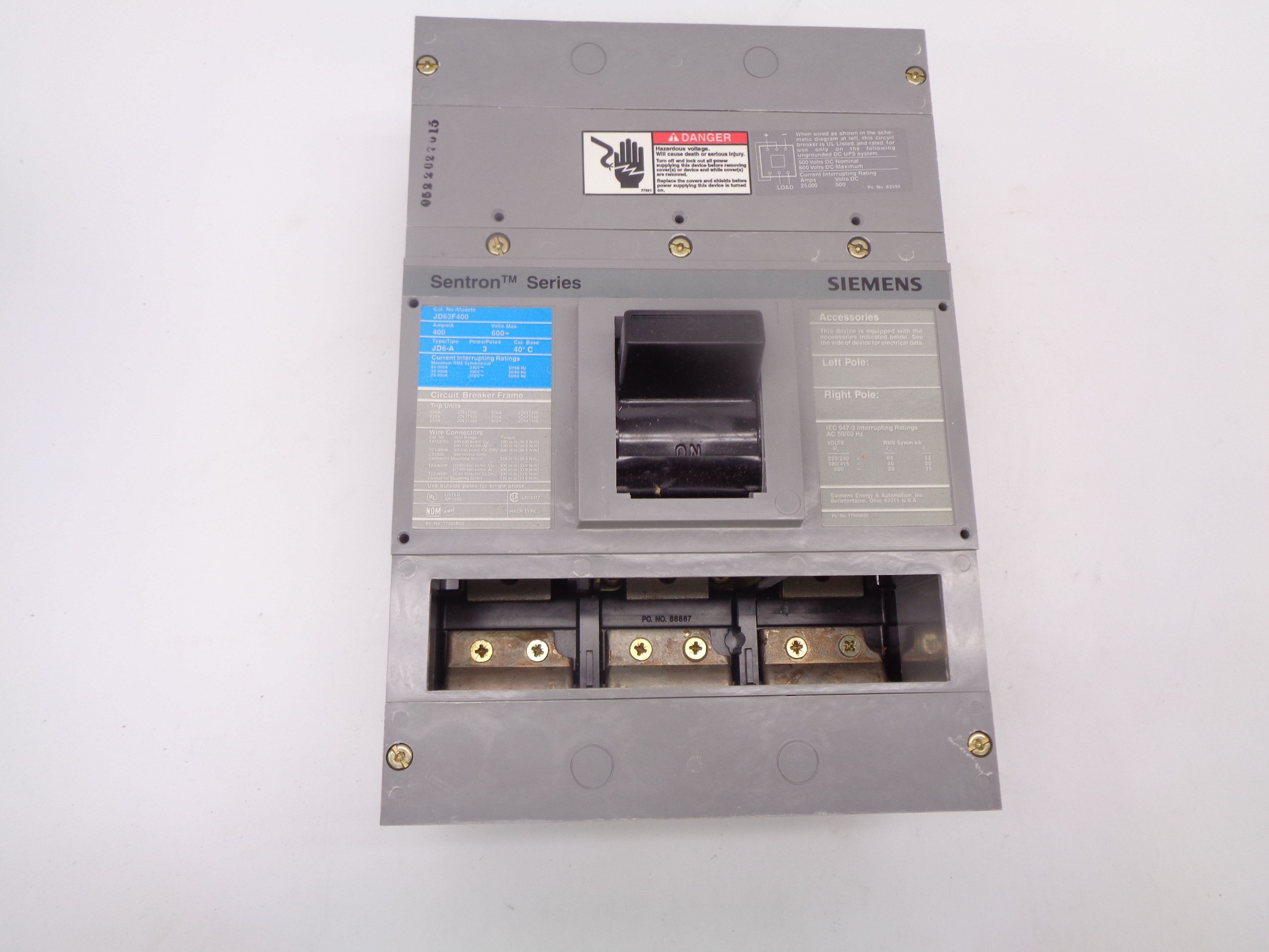 SIEMENS J63F400 400A 600V NSMP