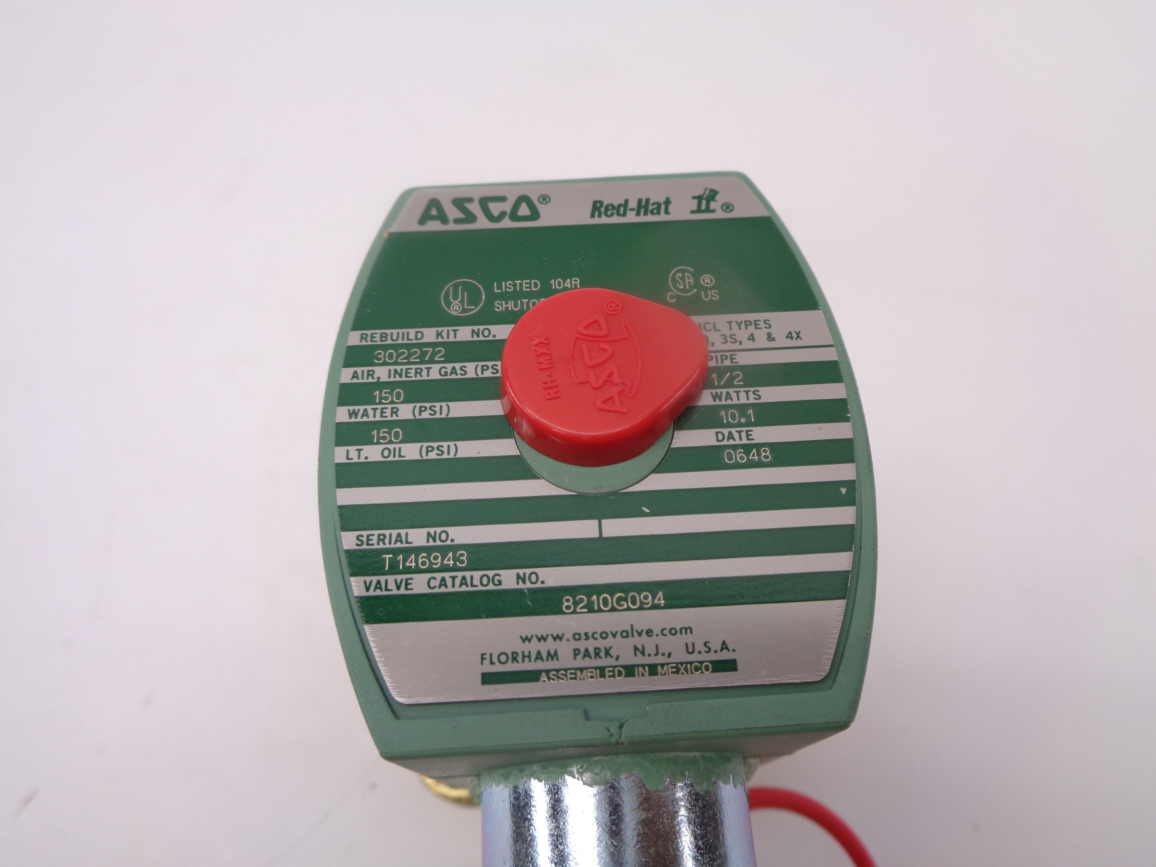 ASCO 8210G094 480/60 440/50 NSNP