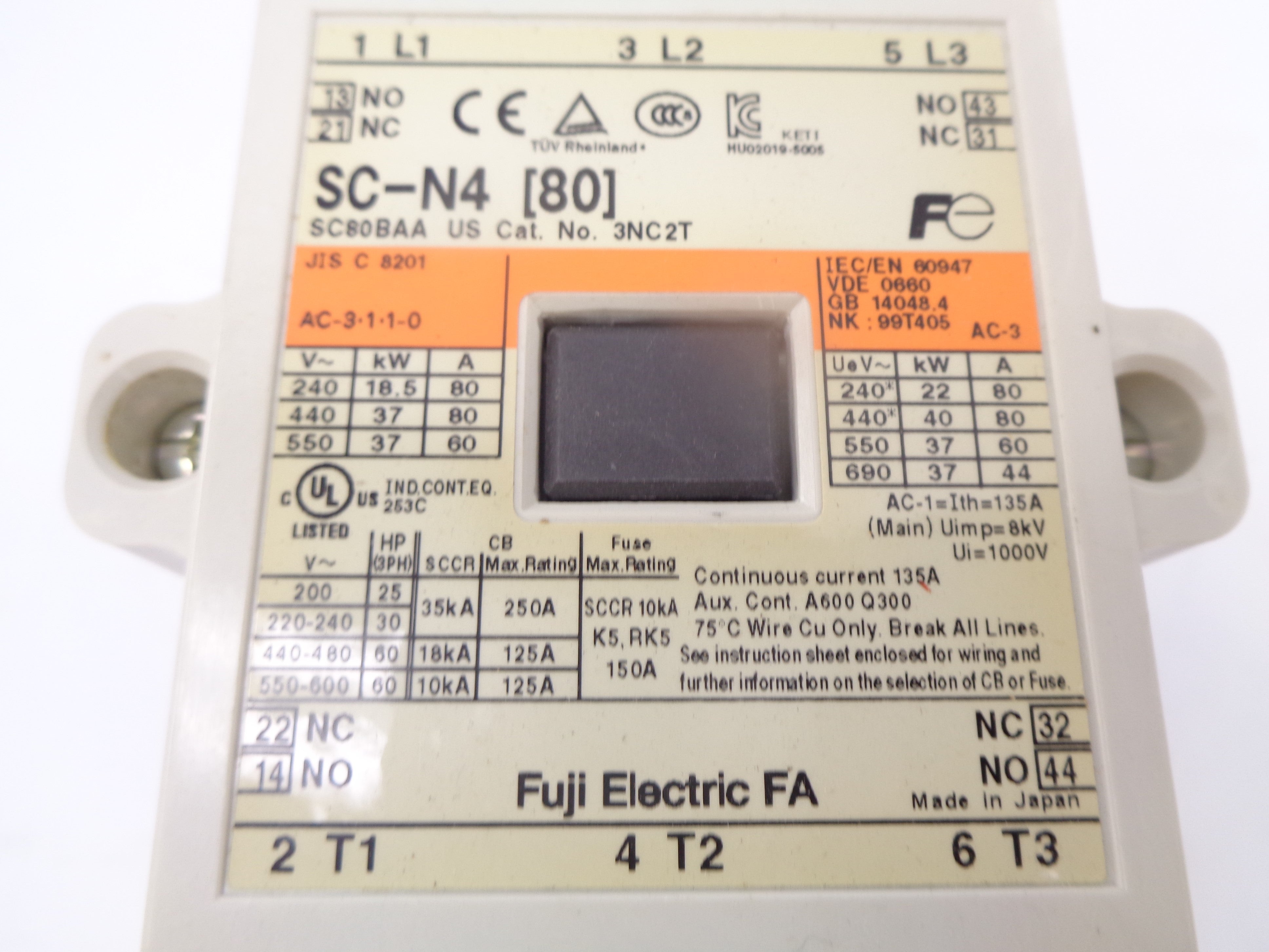 FUJI ELETRIC 3NC2T 100/110V NSNP