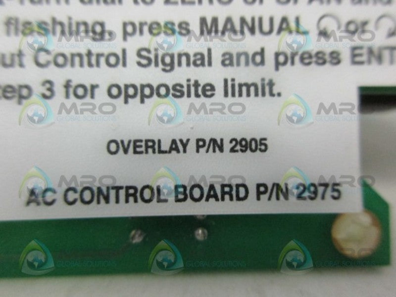 VALVCON 2975 AC CONTROL BOARD *NEW NO BOX*